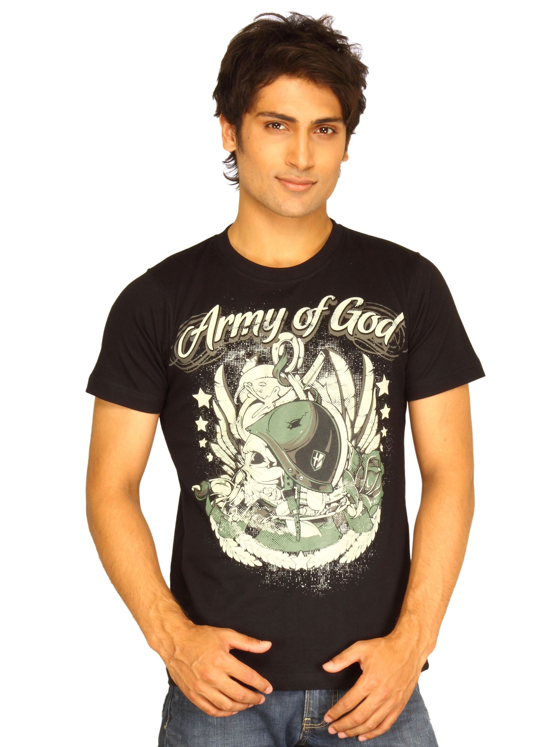 Guerrilla Men's Army Of God Black T-shirt