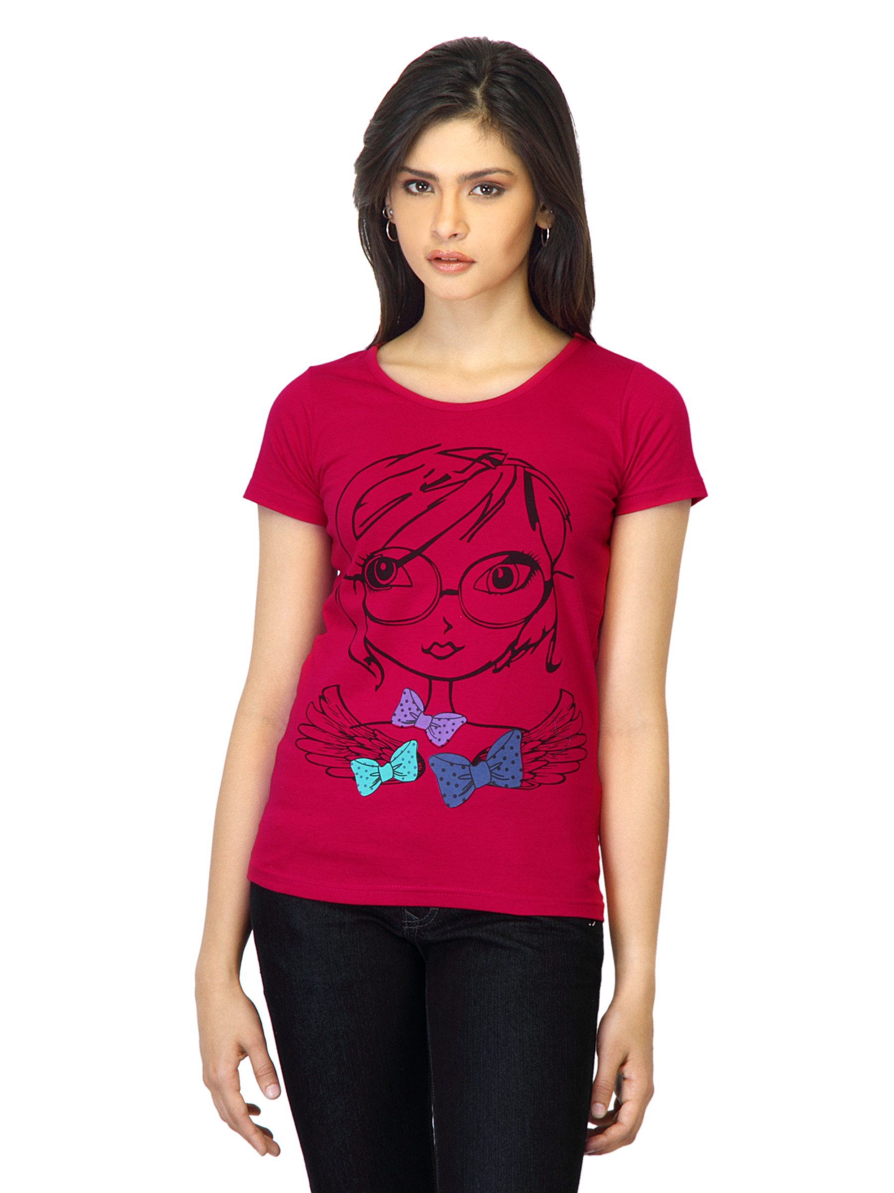 Jealous 21 Women Printed Red T-shirt