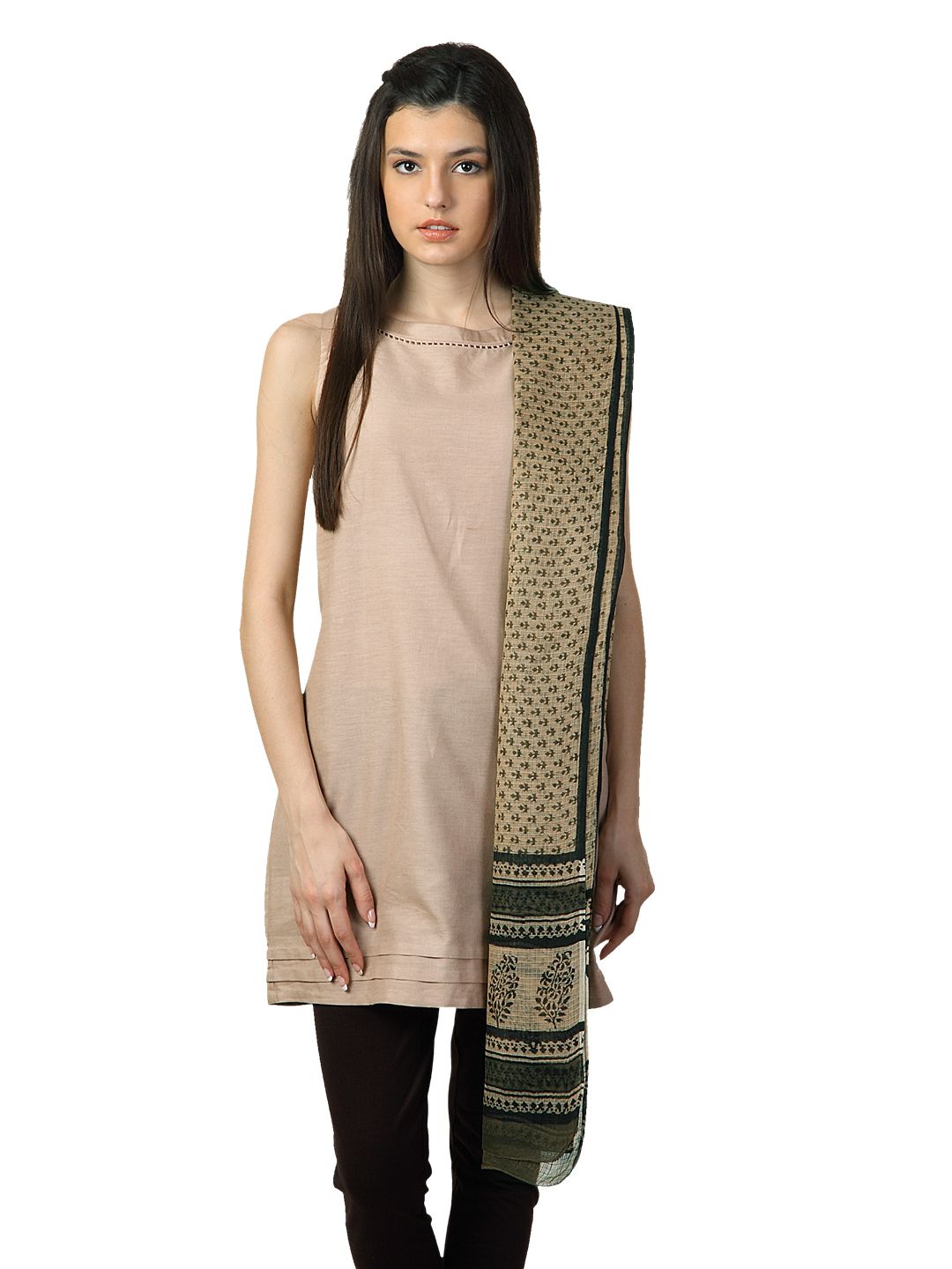 Fabindia Beige Kota Dupatta