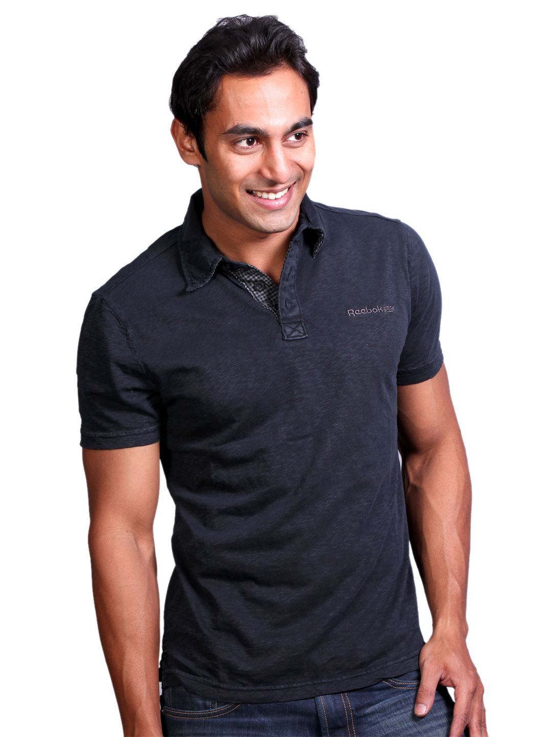 Reebok Men's Star Black Polo T-shirt
