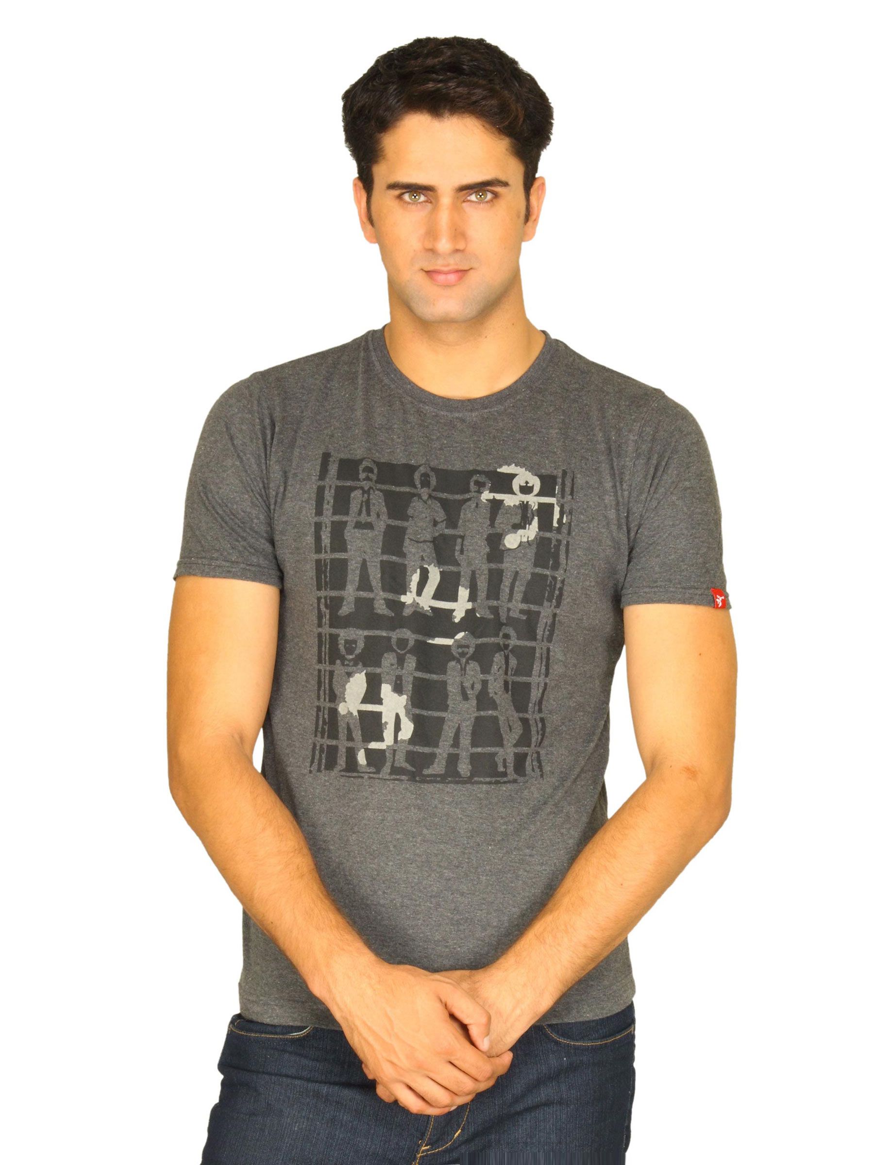 Probase Men's Musical Figures Grey T-shirt