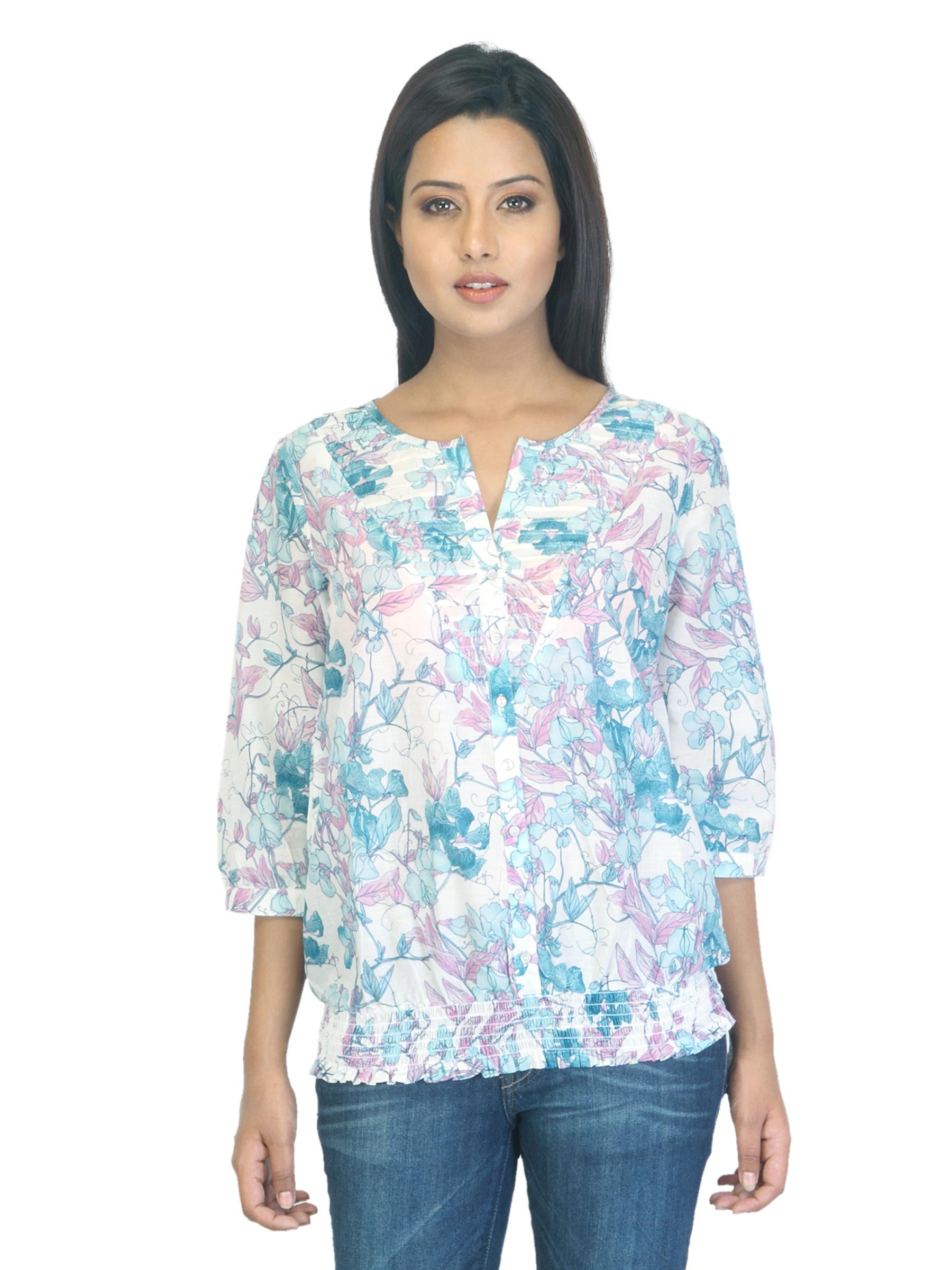 W Women Printed White Top