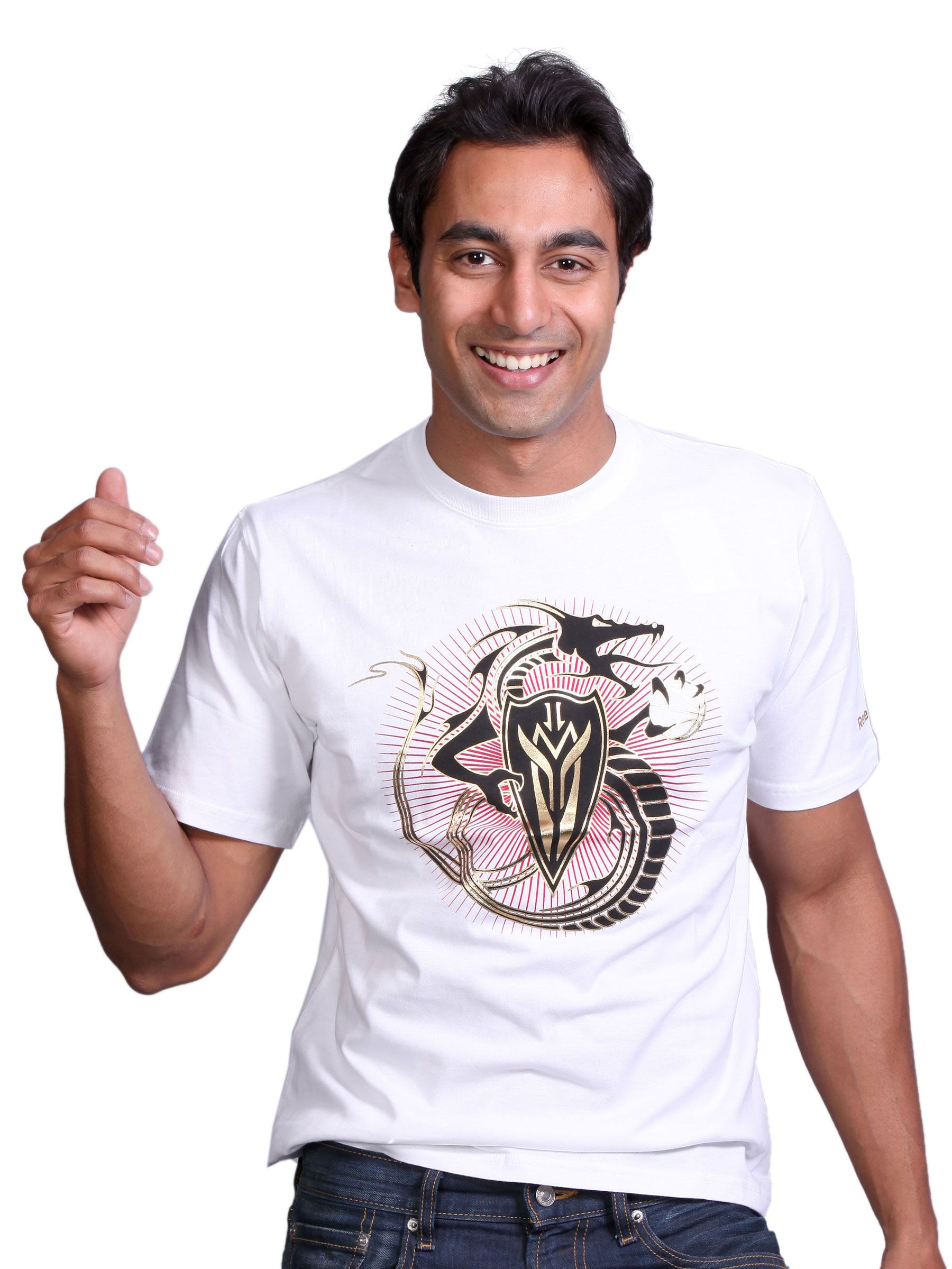 Reebok Men Dragon Yao White T-shirt