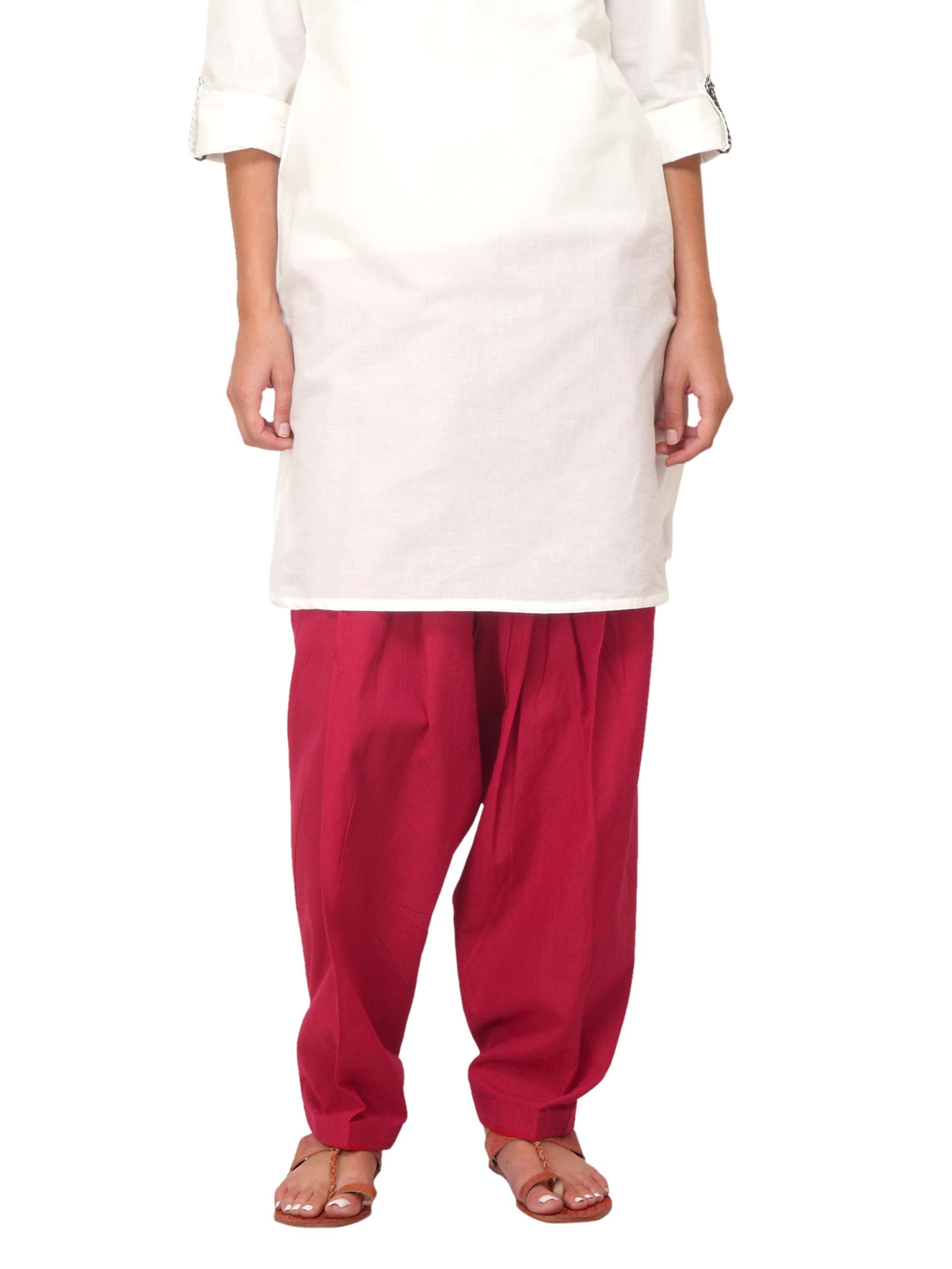 Fabindia Women Red Mangalgiri Salwar