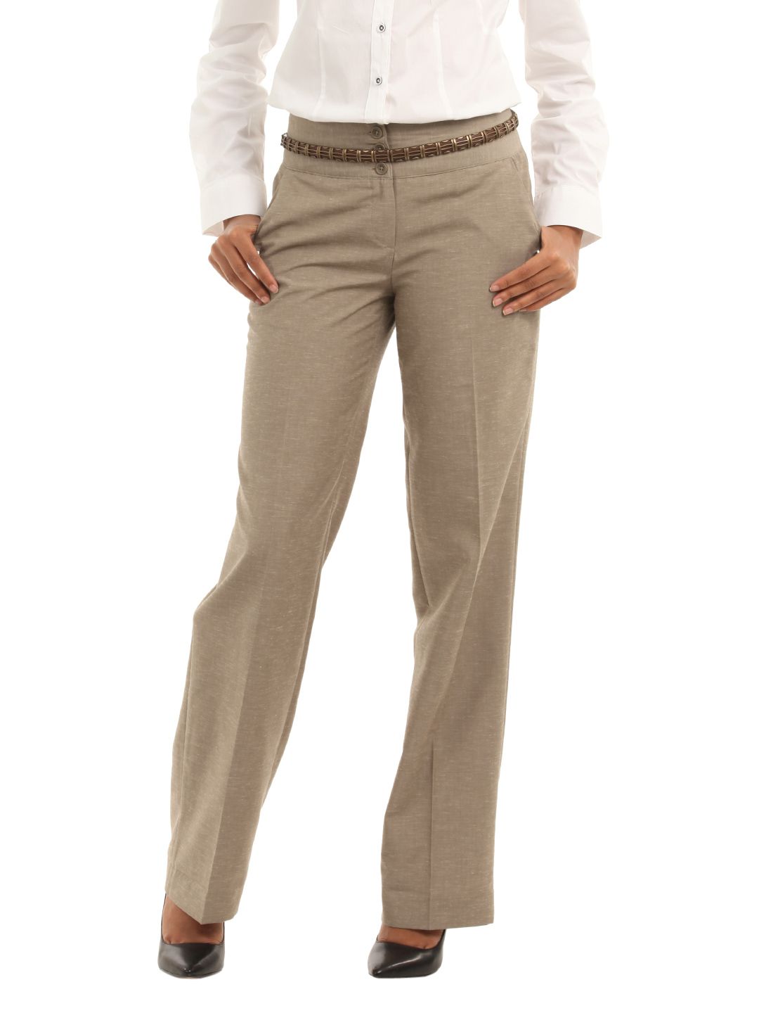 Wills Lifestyle Women Brown Trousers
