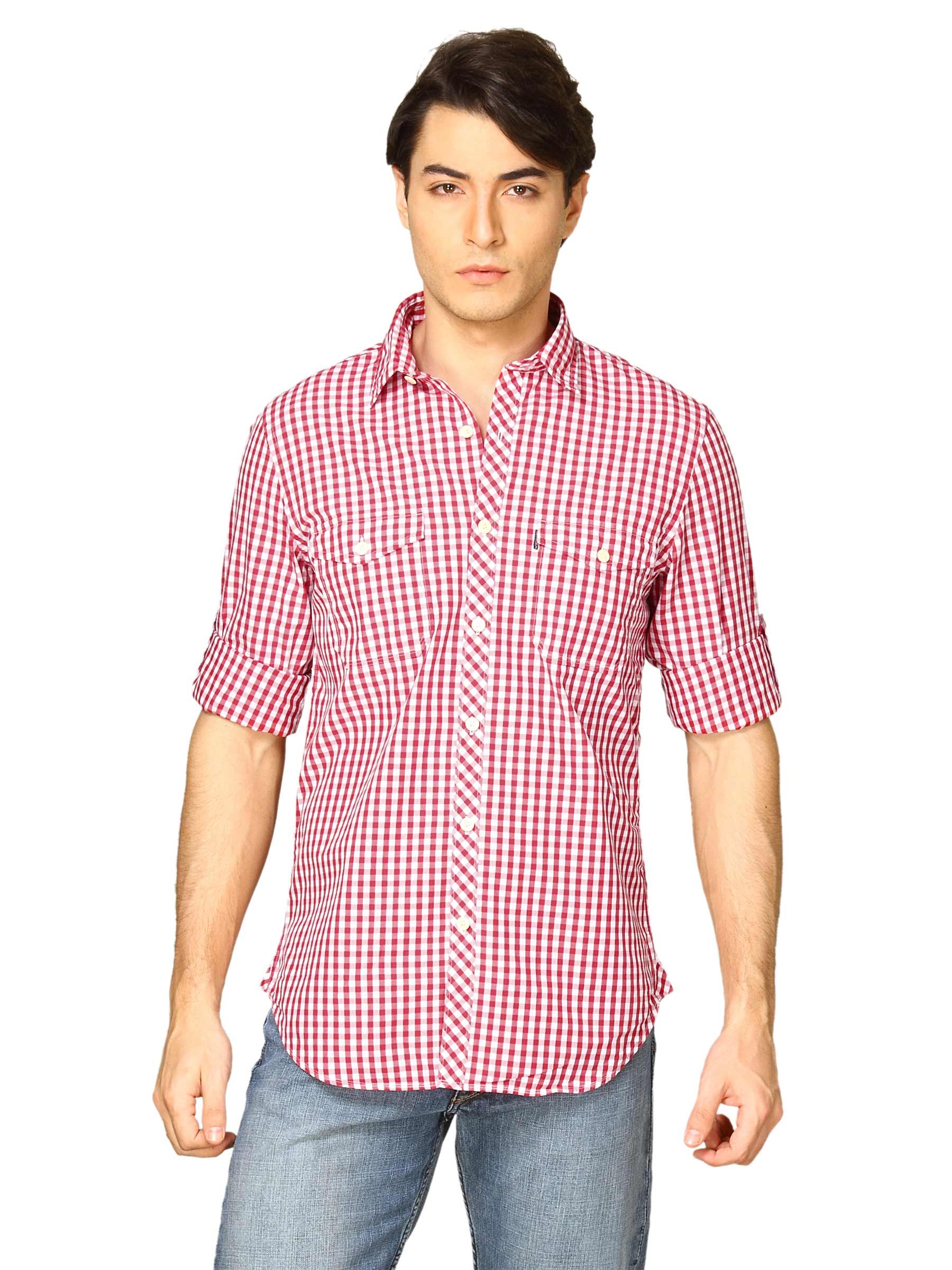 Scullers Men Red Check Shirt