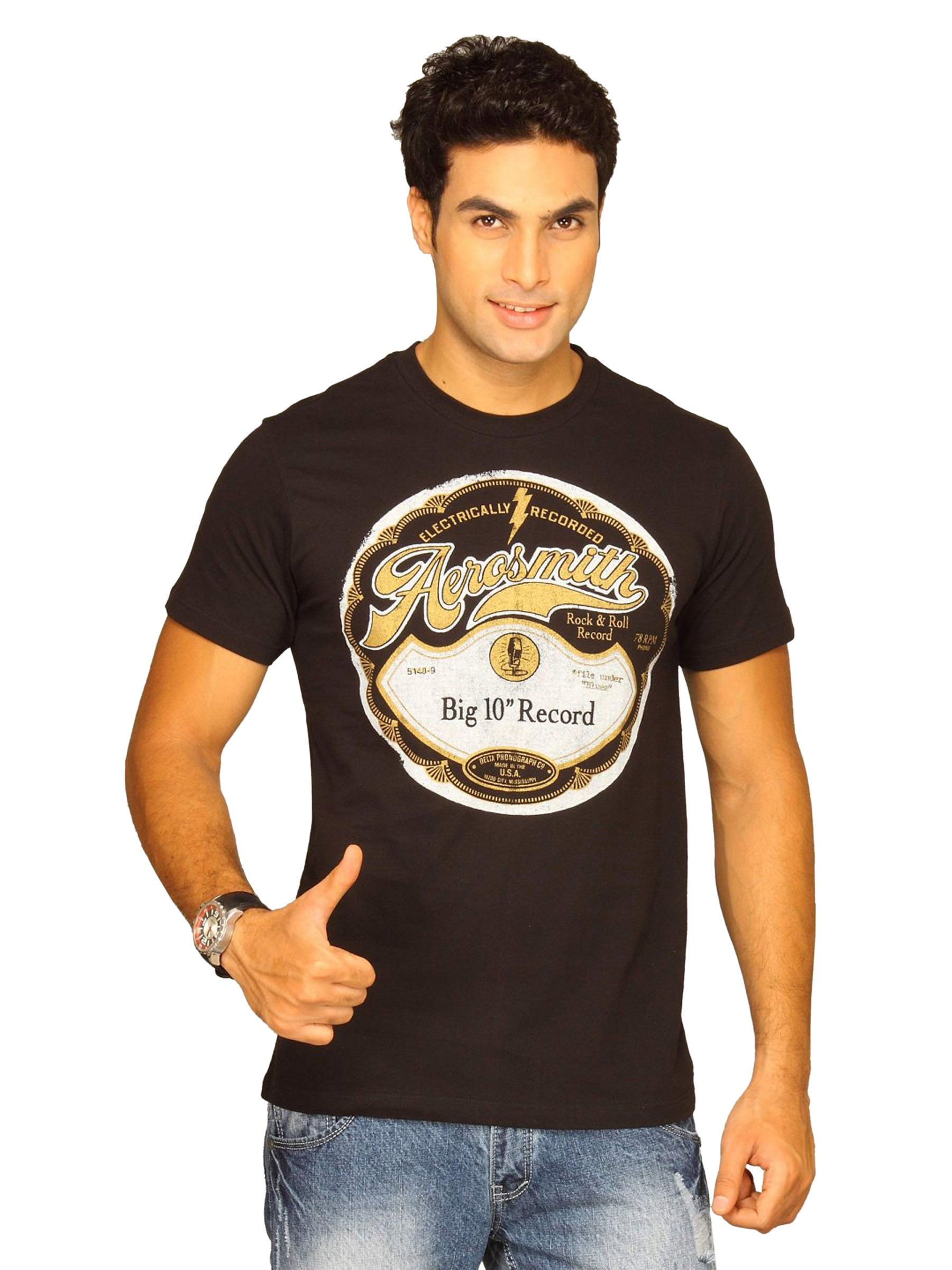 Aerosmith Men's Crew Black T-shirt