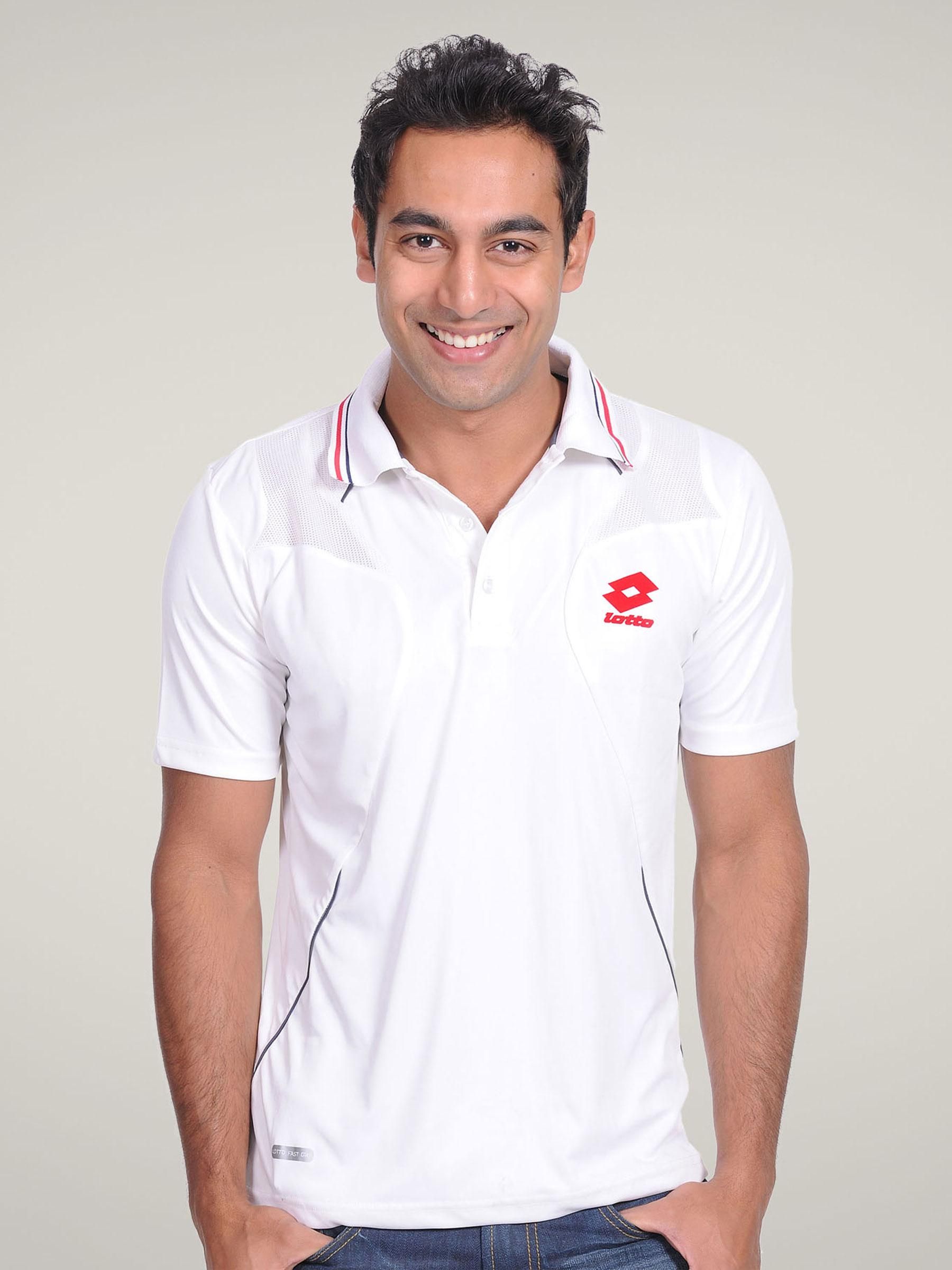 Lotto Men White Polo T-shirt