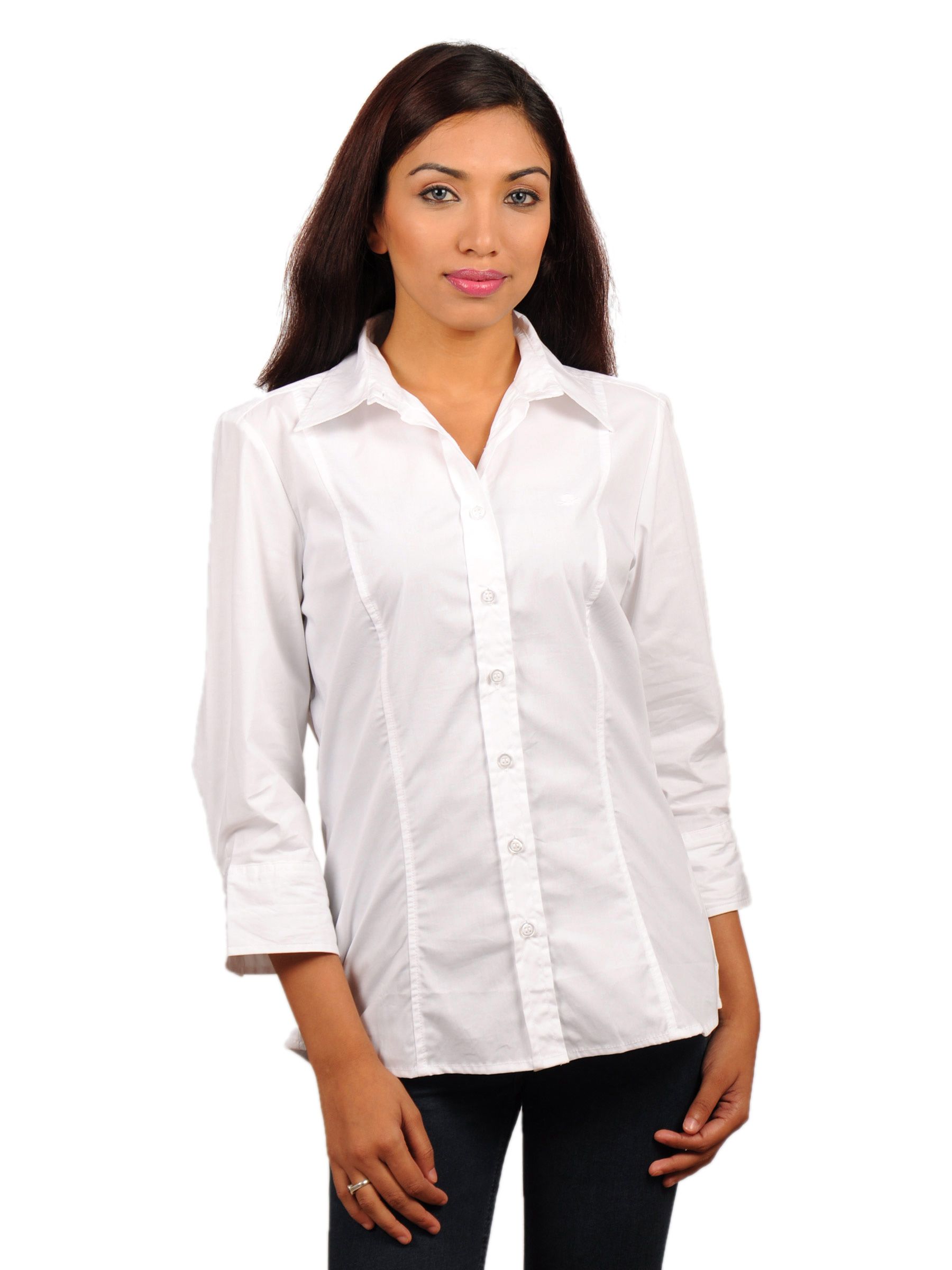 United Colors Of Benetton Women Winter White Shirt