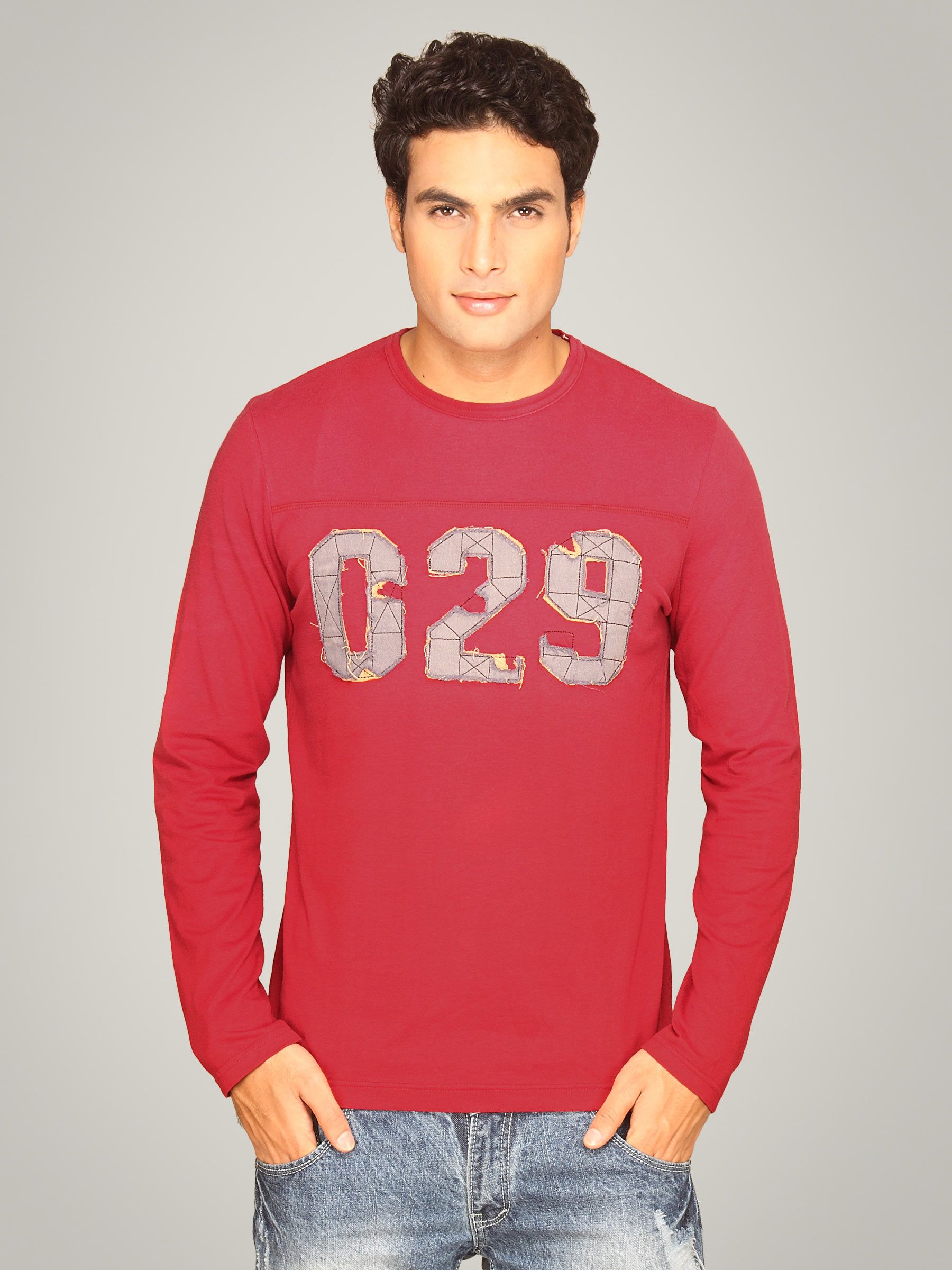 Basics Men Red T-shirt