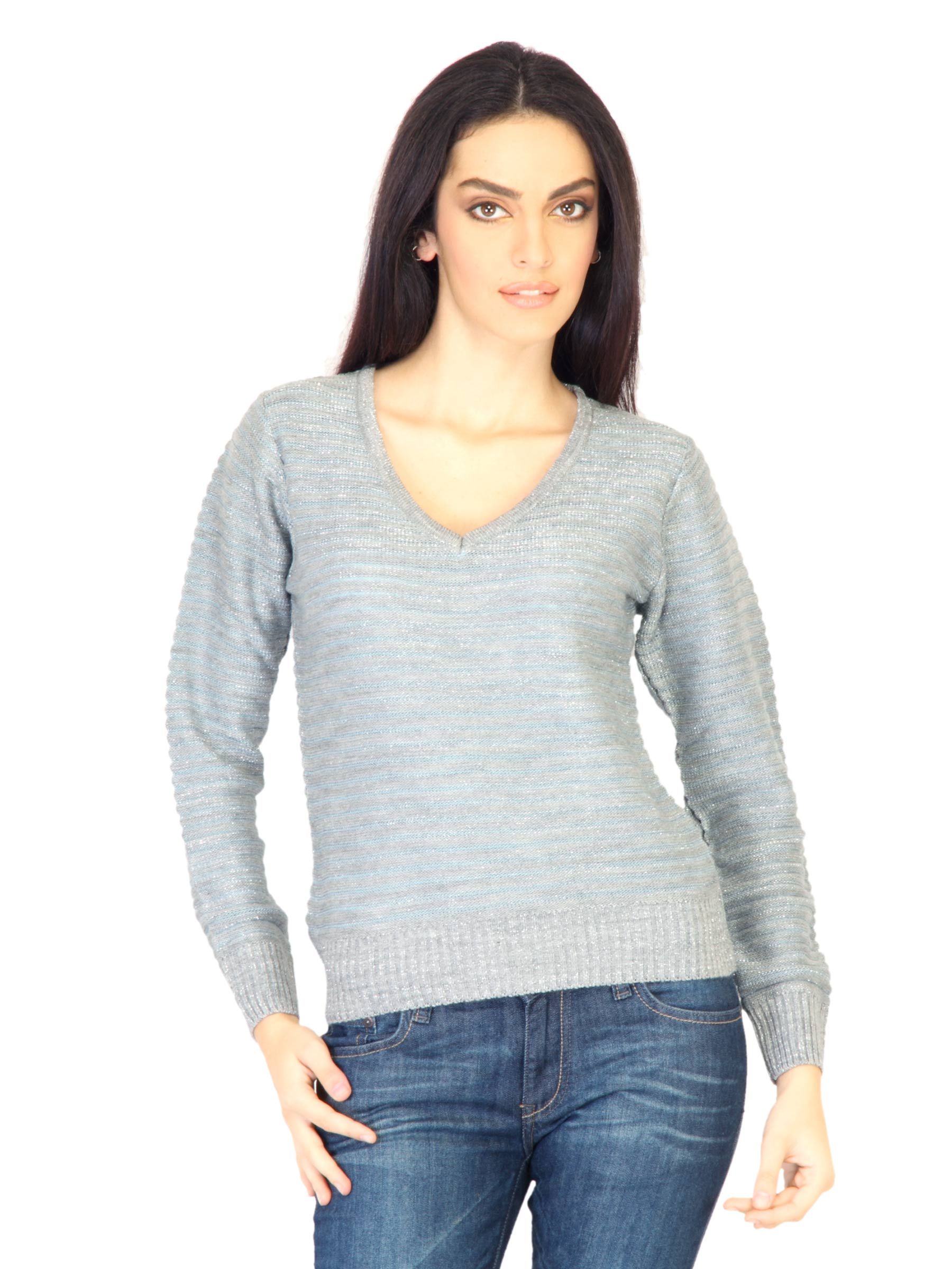 Jealous 21 Women Stripes Grey Tops