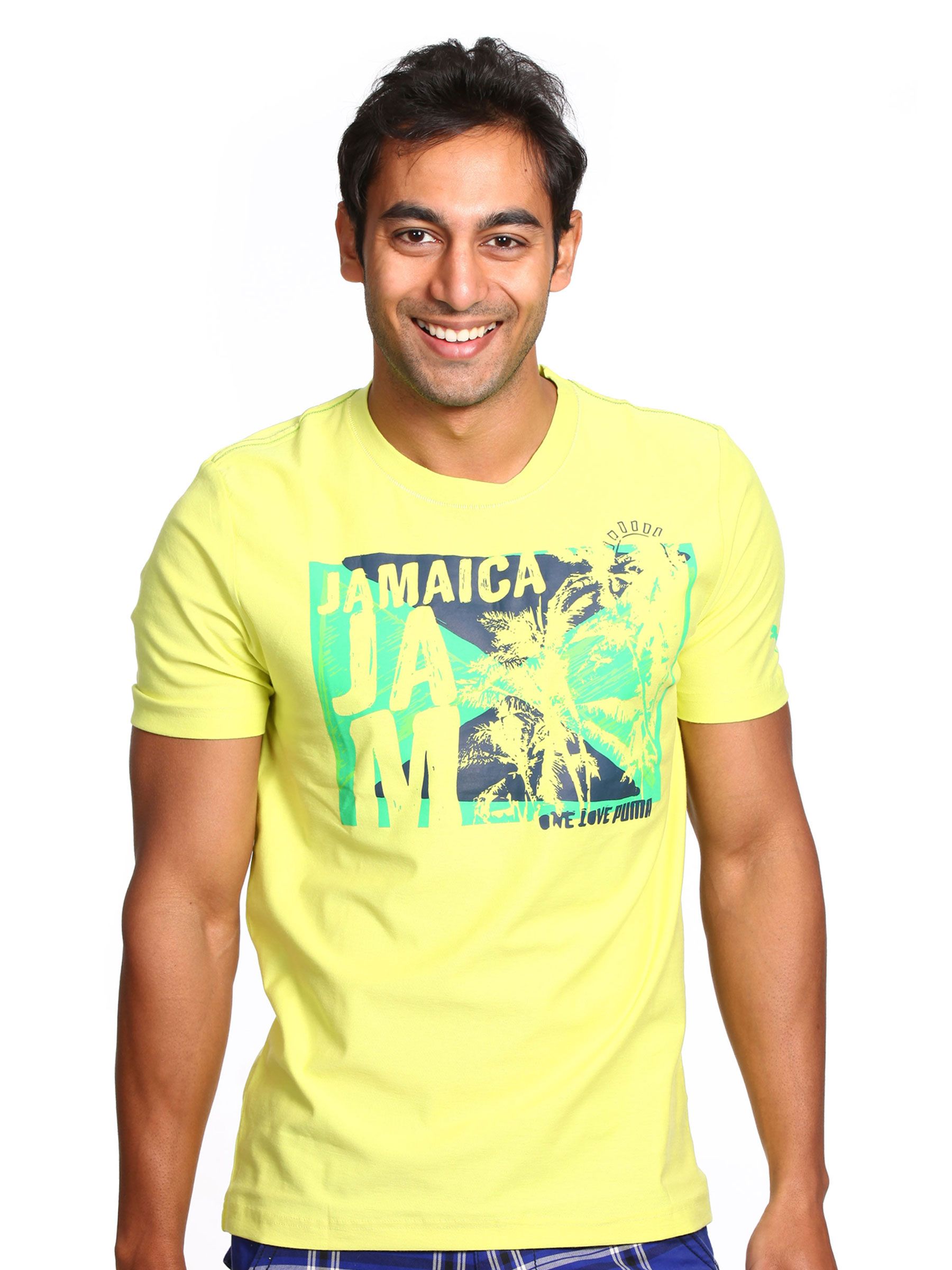 Puma Men's Limeade Yellow T-shirt
