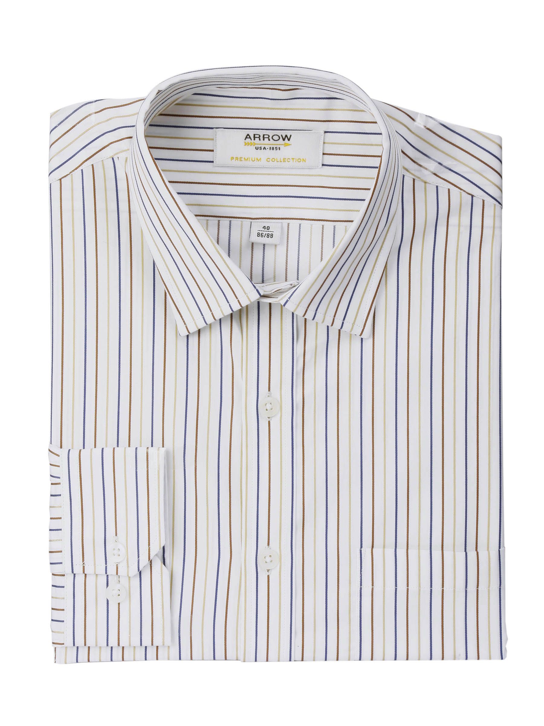 Arrow Men Stripes White Shirts