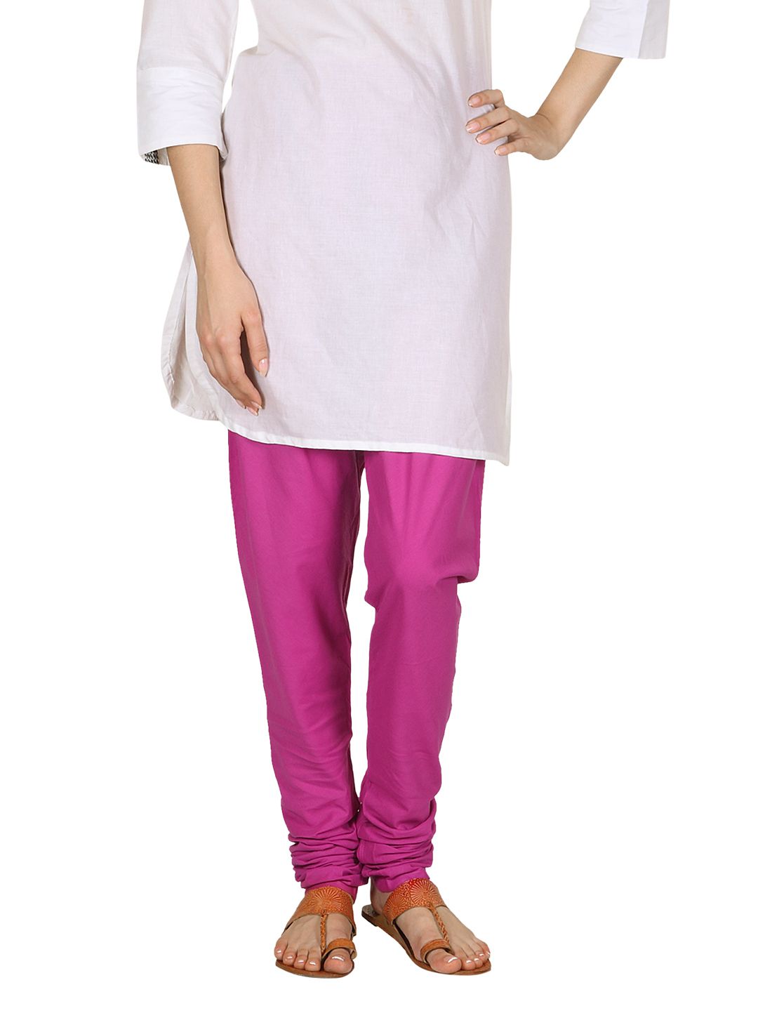 Fabindia Women Magenta Churidar