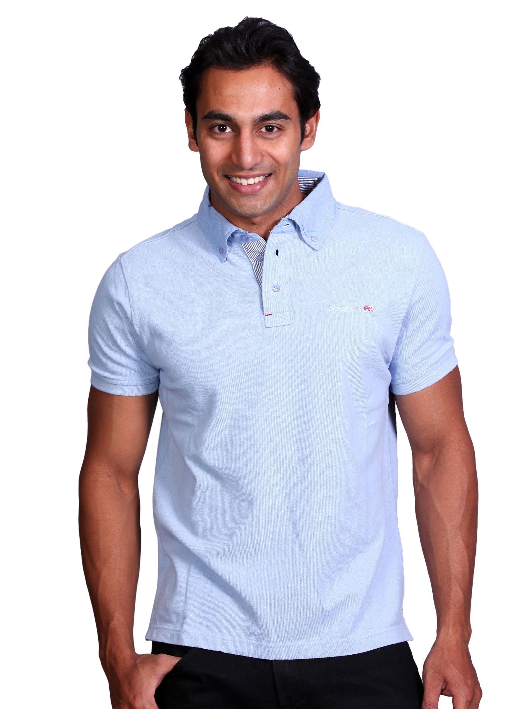 Reebok Men Blue Polo T-shirt