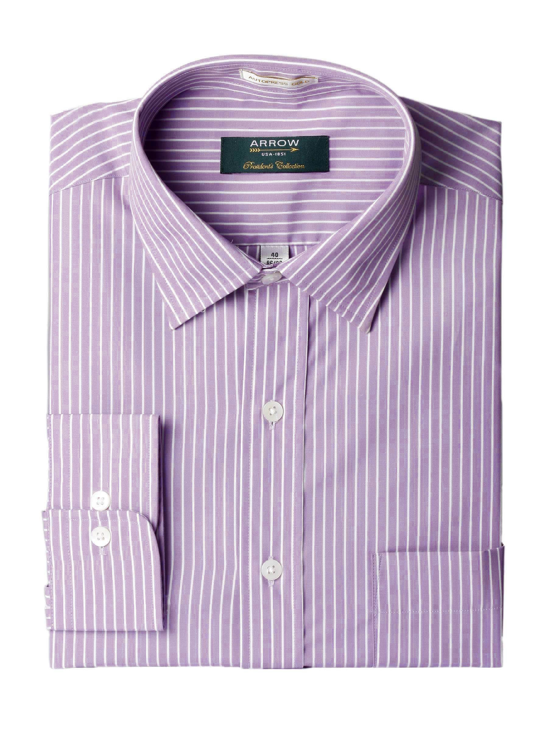 Arrow Men Stripes Lavender Shirts