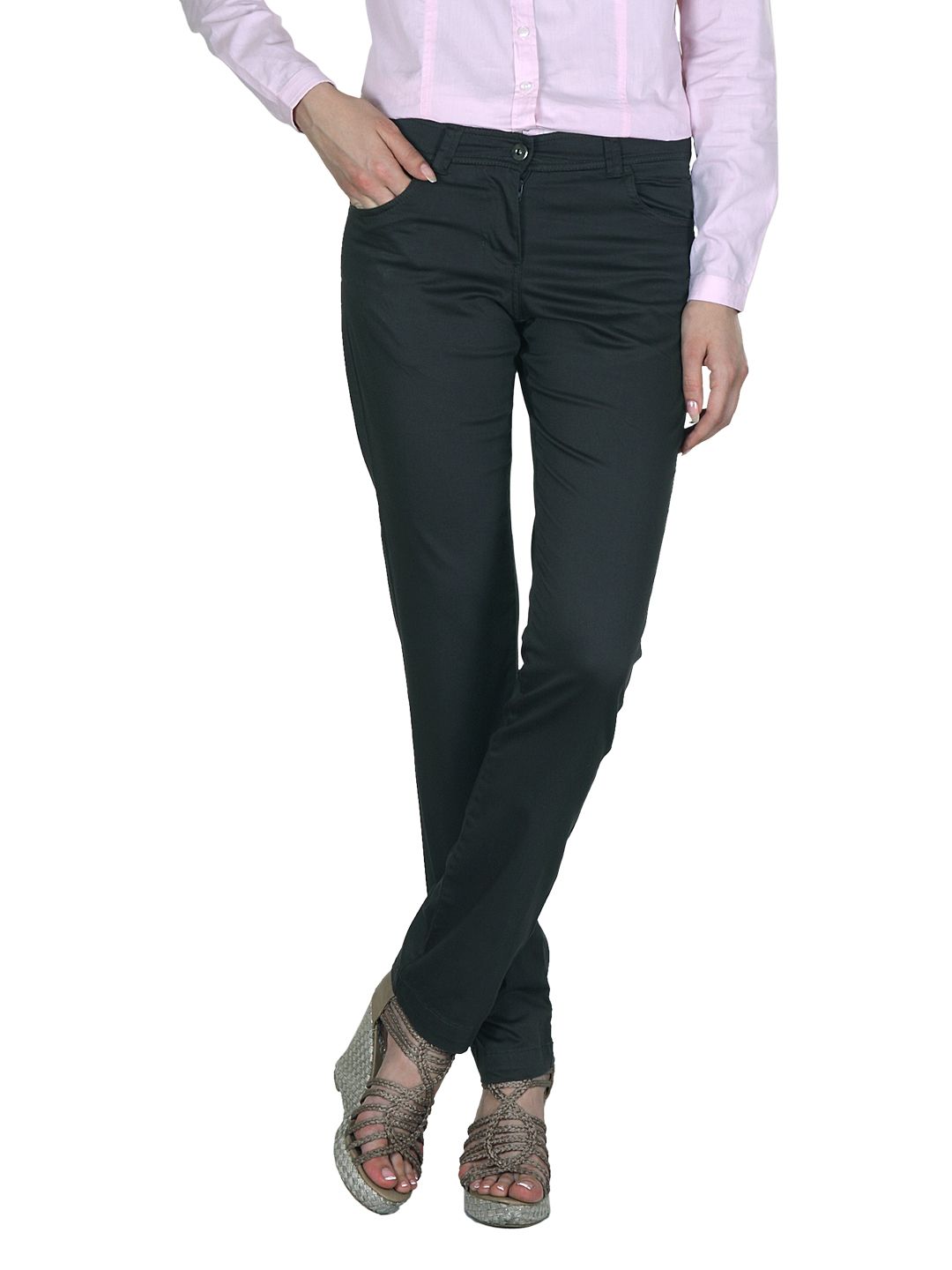 Scullers Women Black Trousers