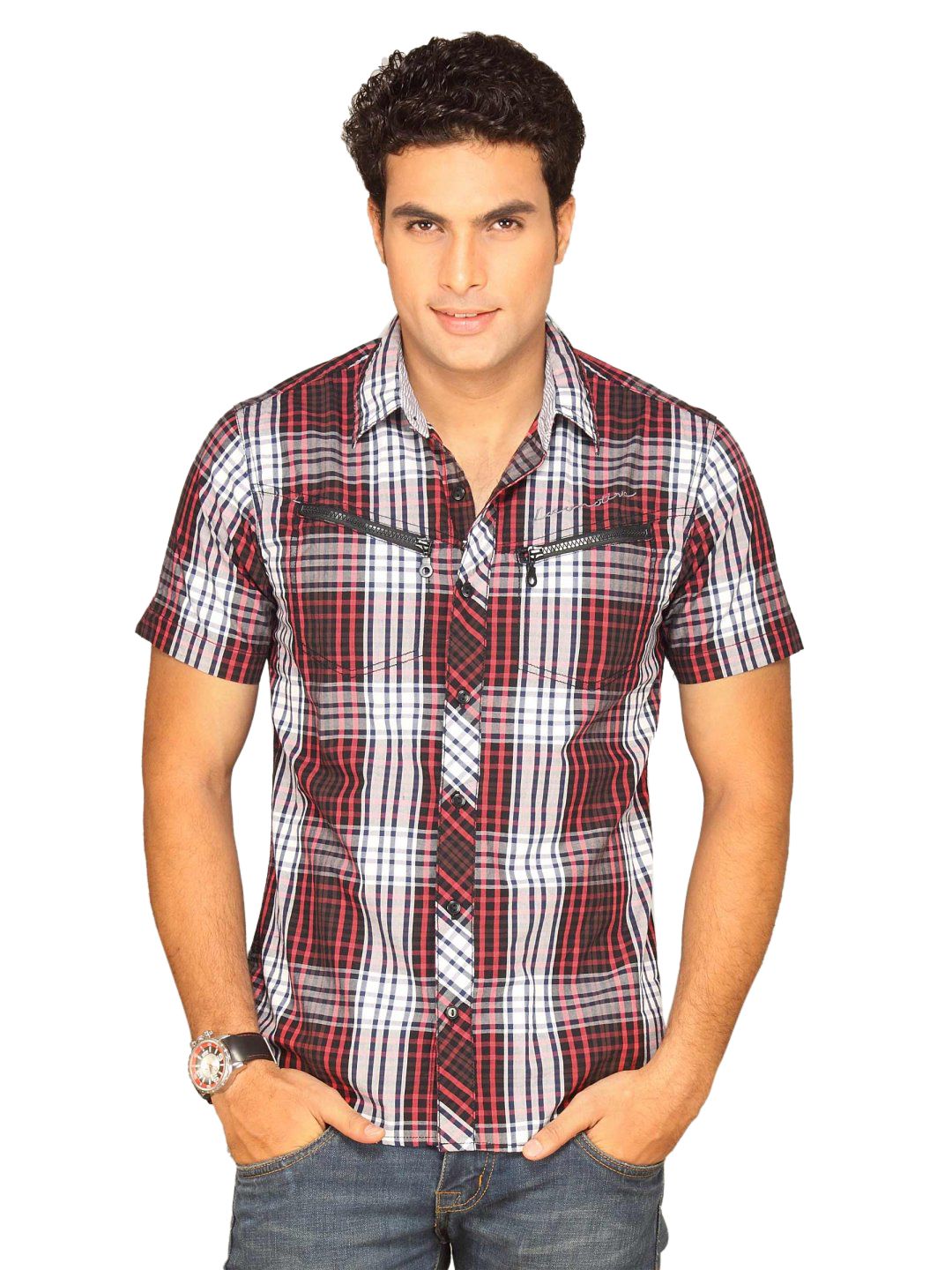 Locomotive Men Red Checked Shirt