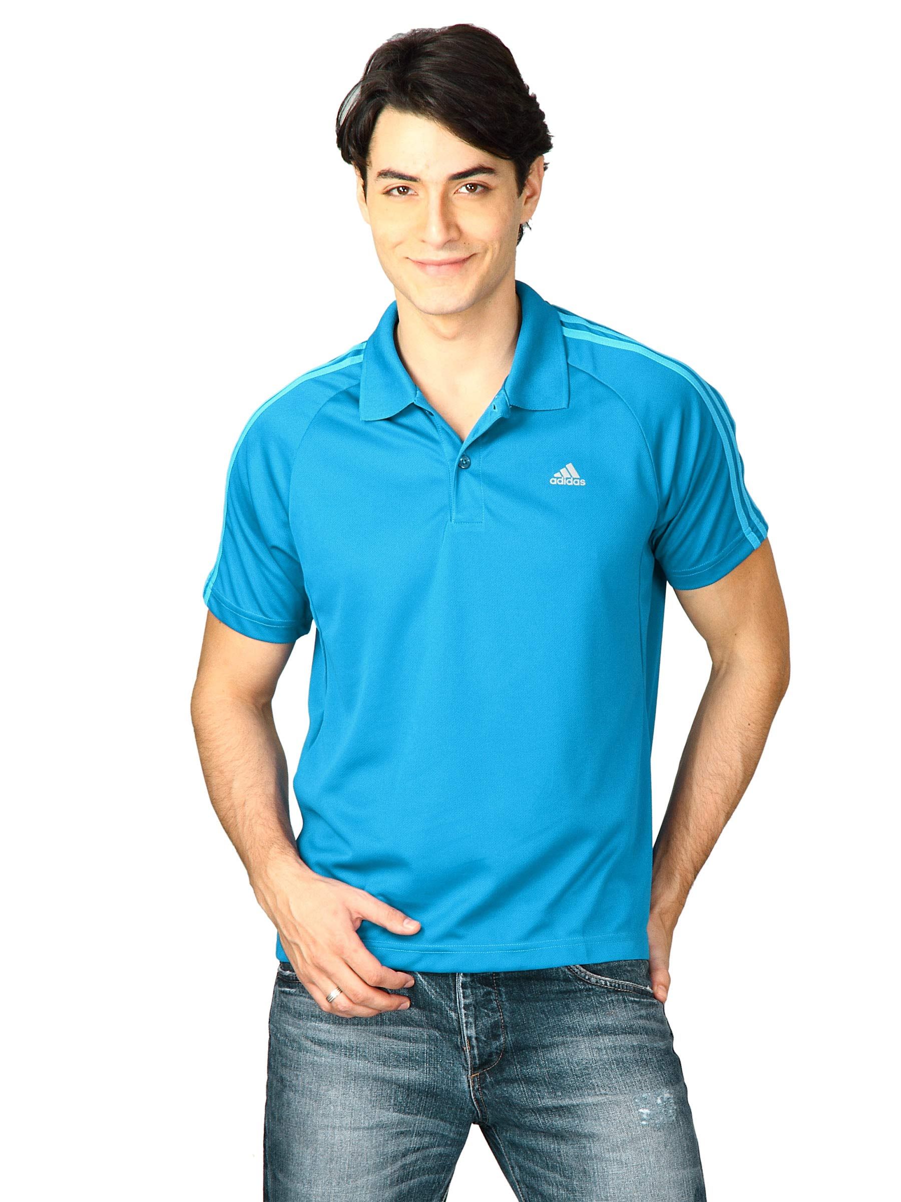 ADIDAS Men Blue Polo Tshirts