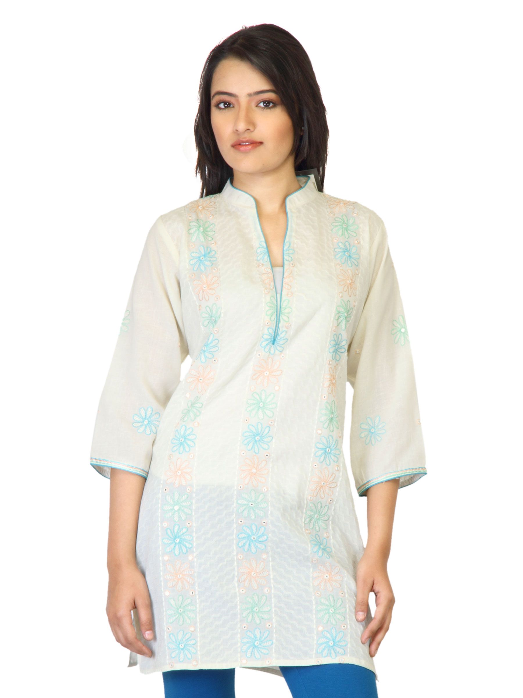 Aneri Women Sagar Cream Kurta