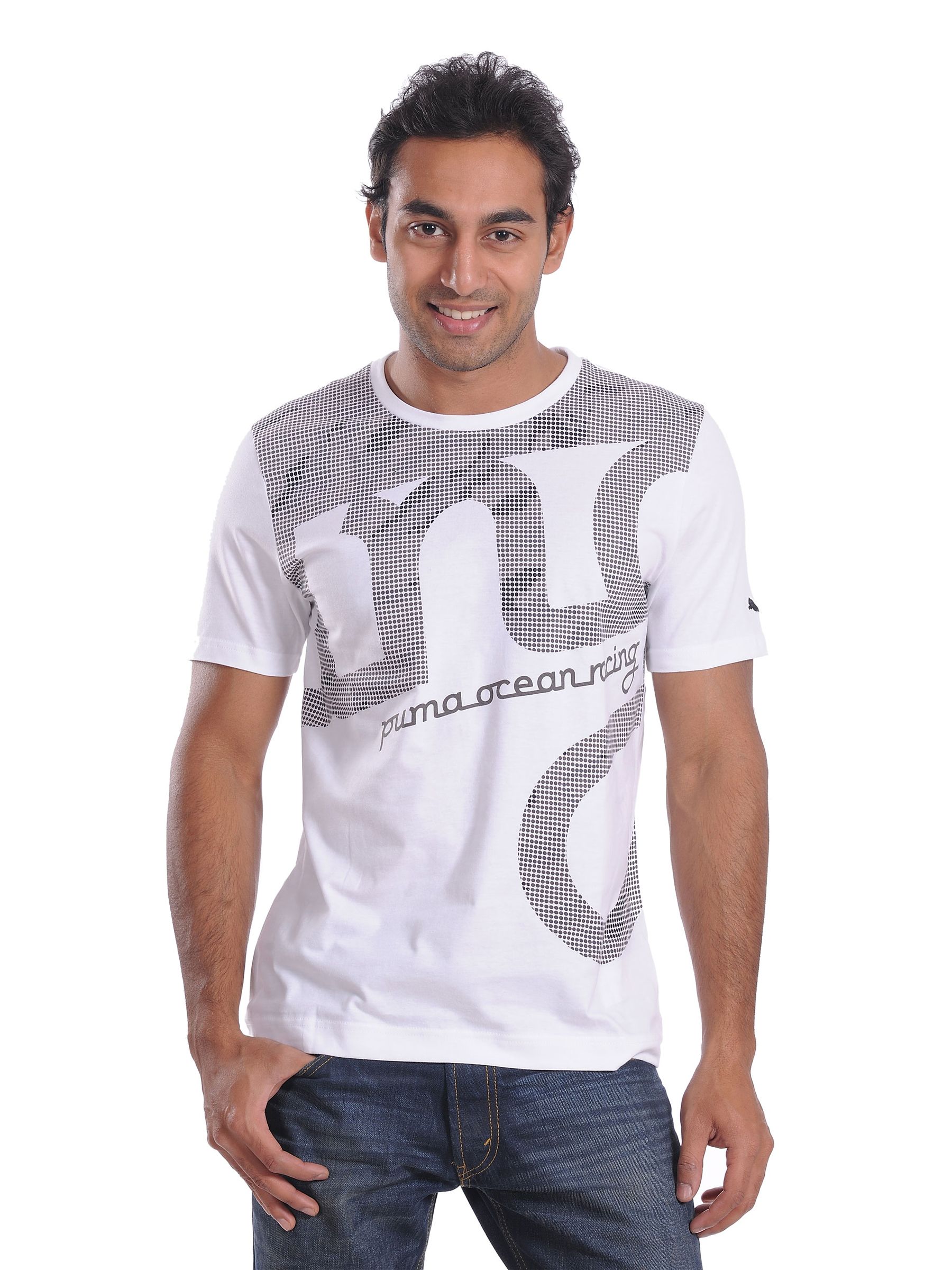 Puma Mens Racing White T-shirt