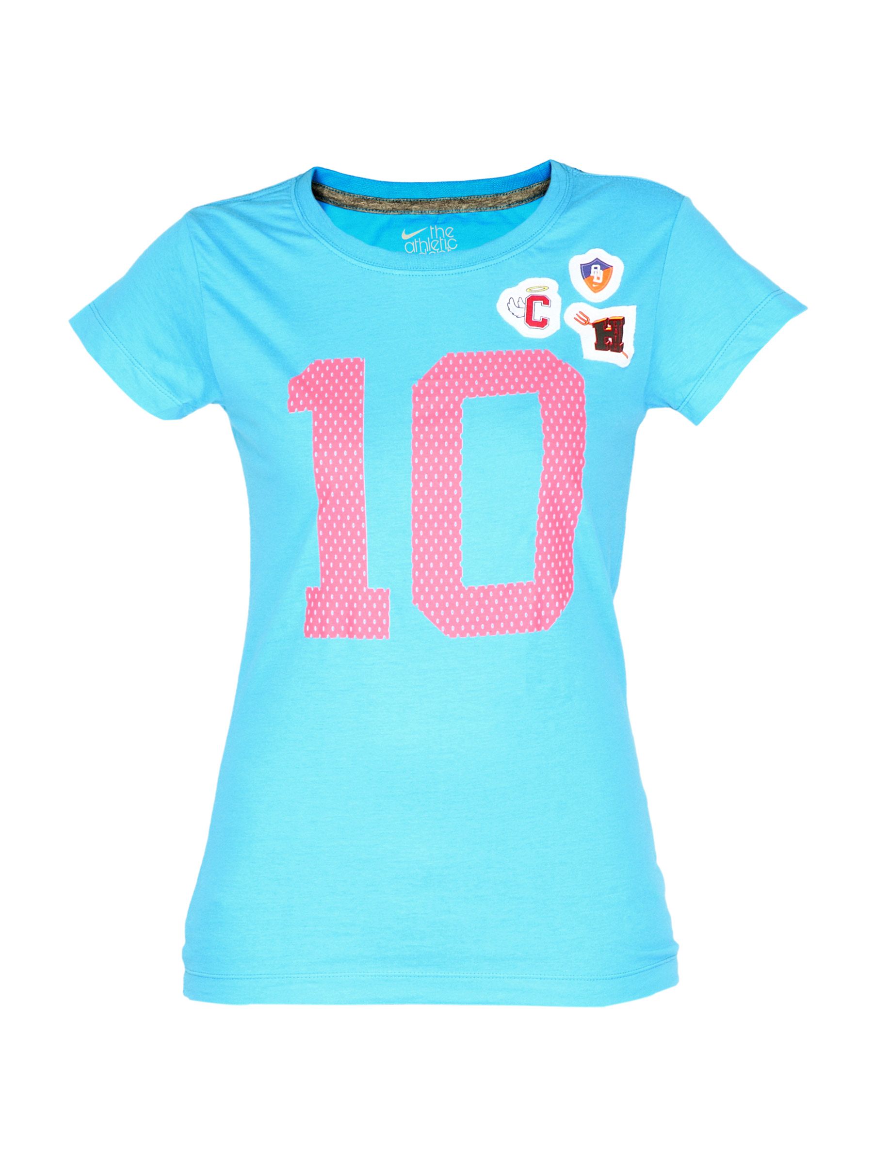 Nike Women Casual short sleeve tshirt Blue Tshirts