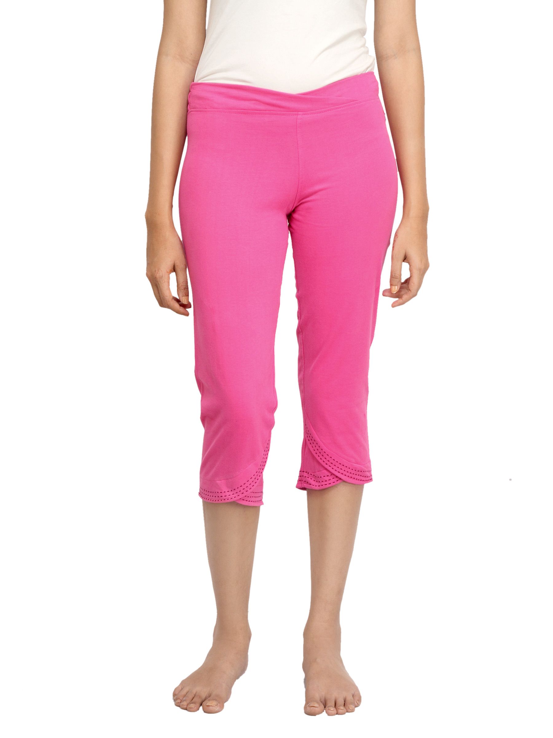 Urban Yoga Women Pink Capris