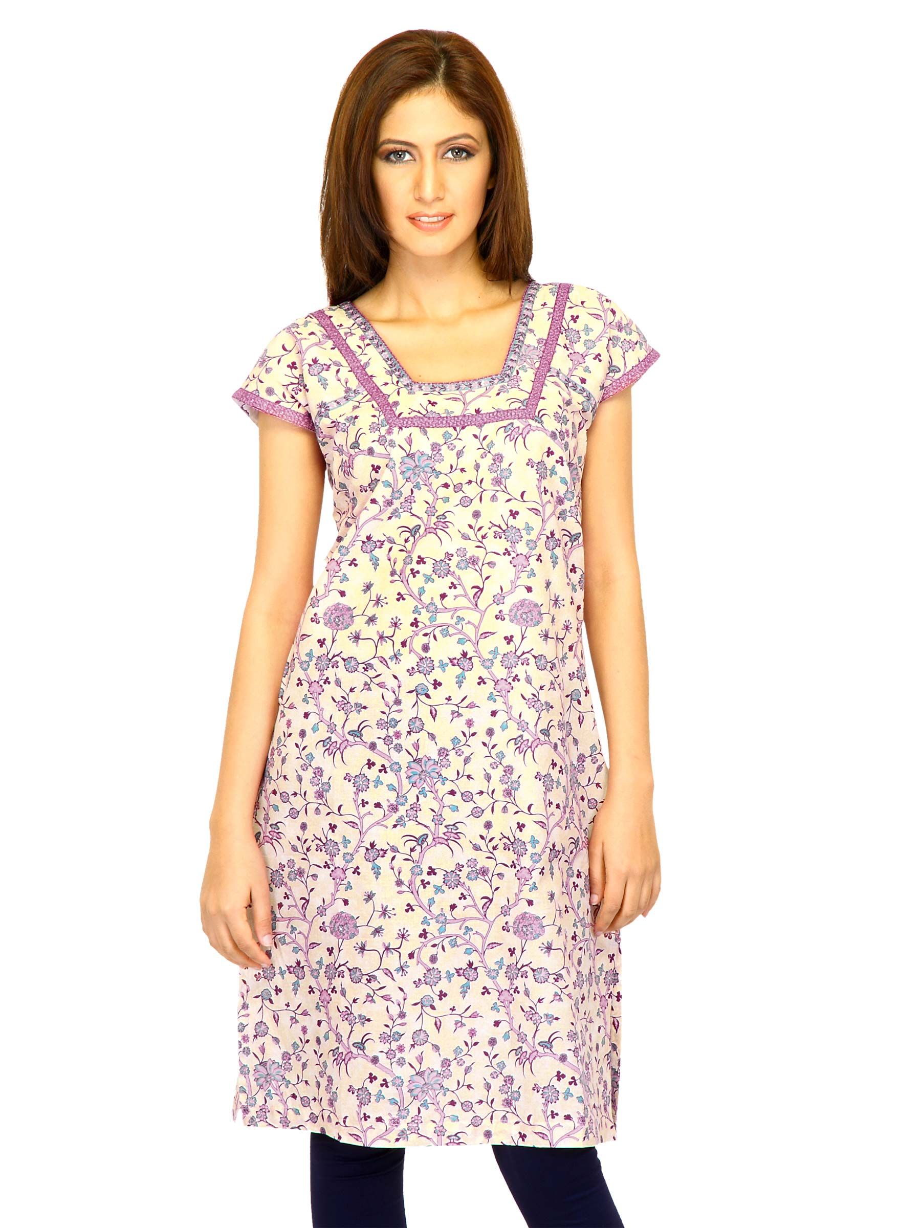 W Women Printed Yellow Kurtas