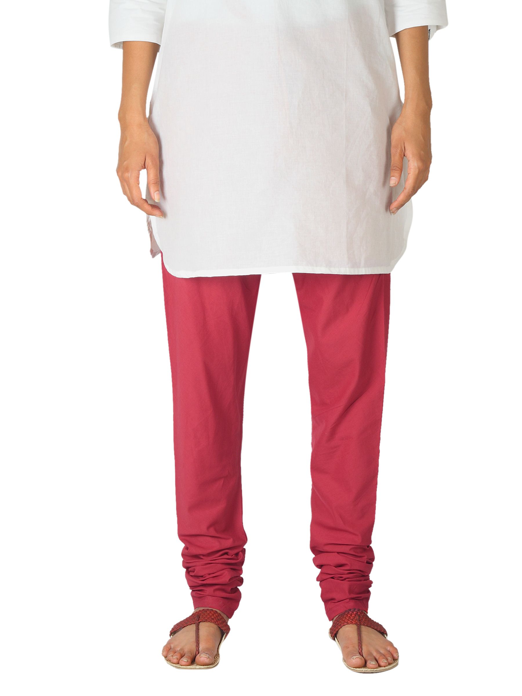 Fabindia Women Red Cambric Churidar