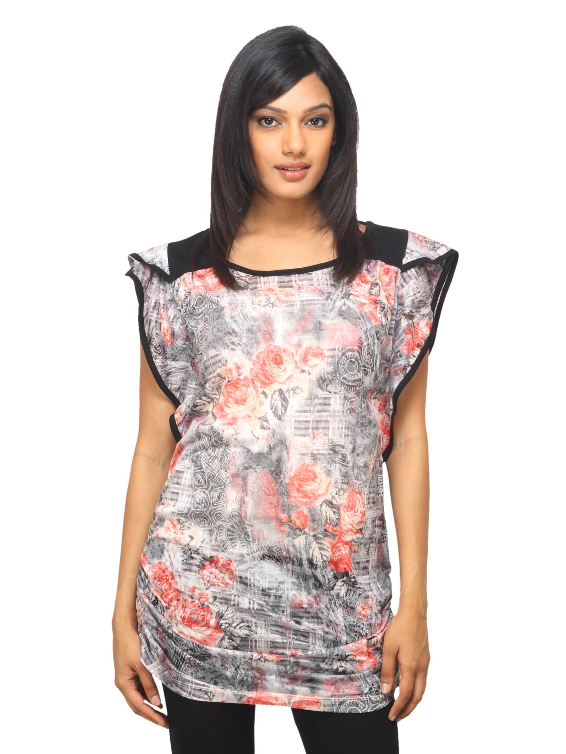 Sepia Women Printed Grey Tunic