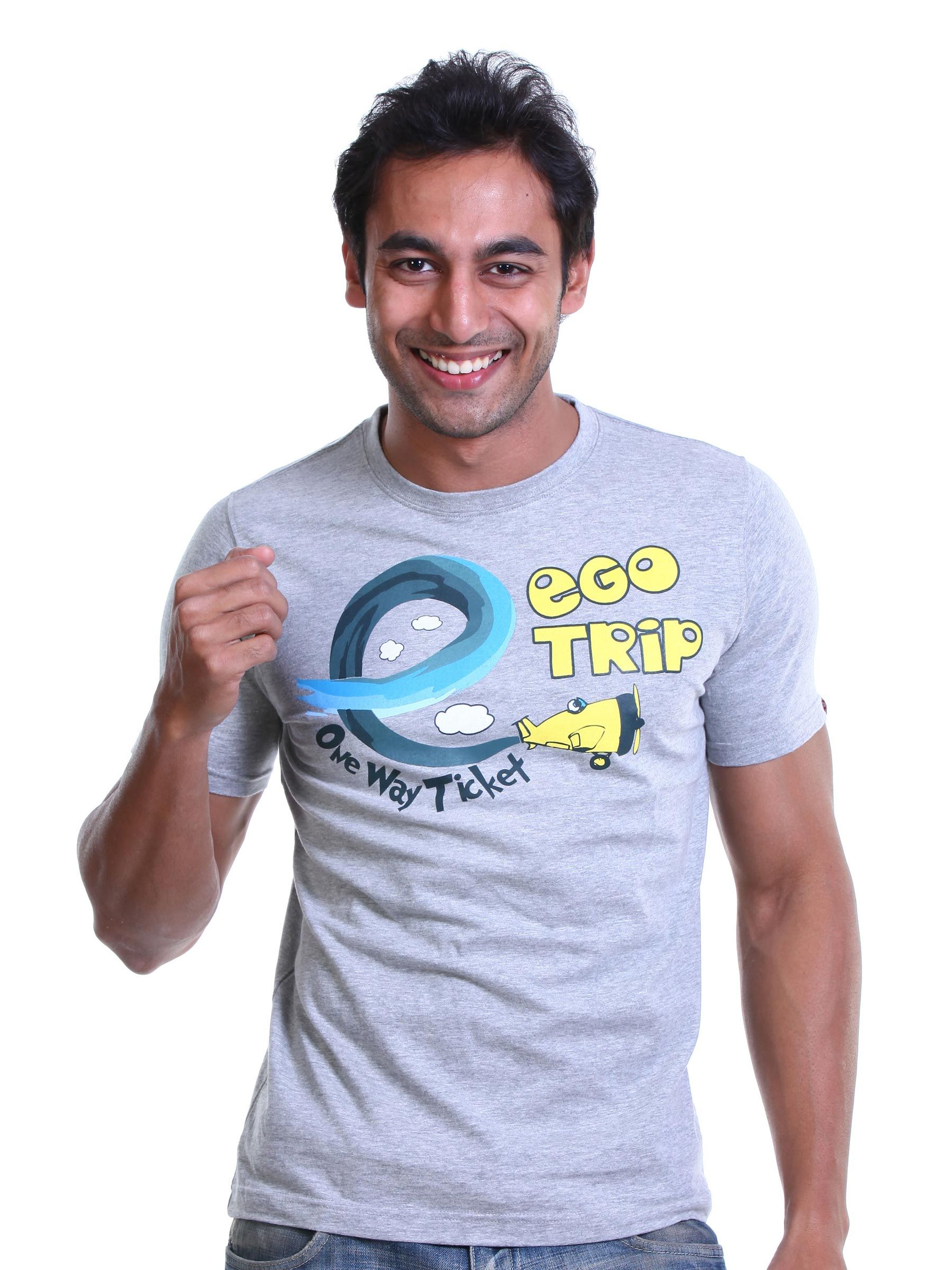 Probase Men Grey T-shirt