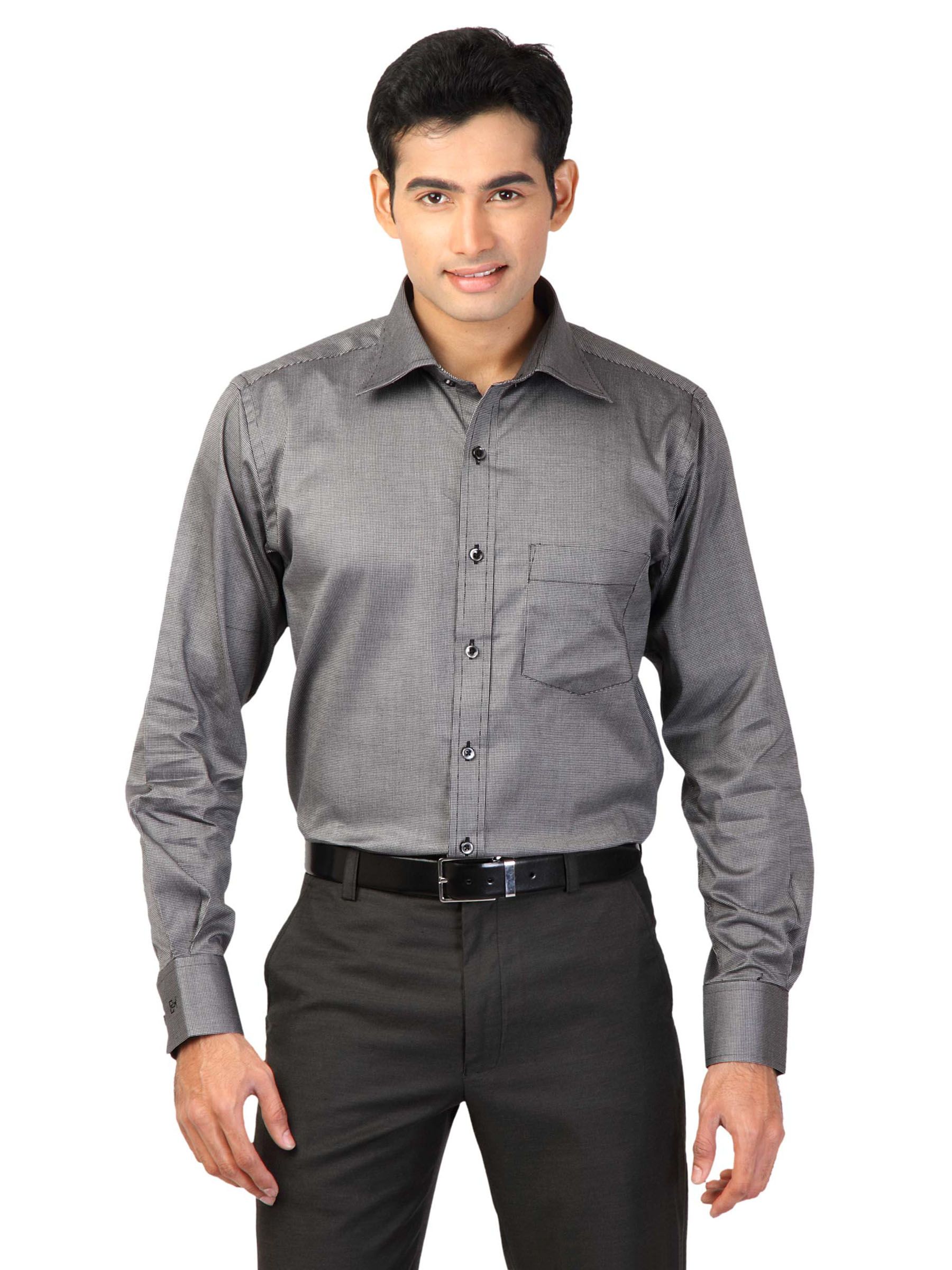 Genesis Men Check Black Shirts