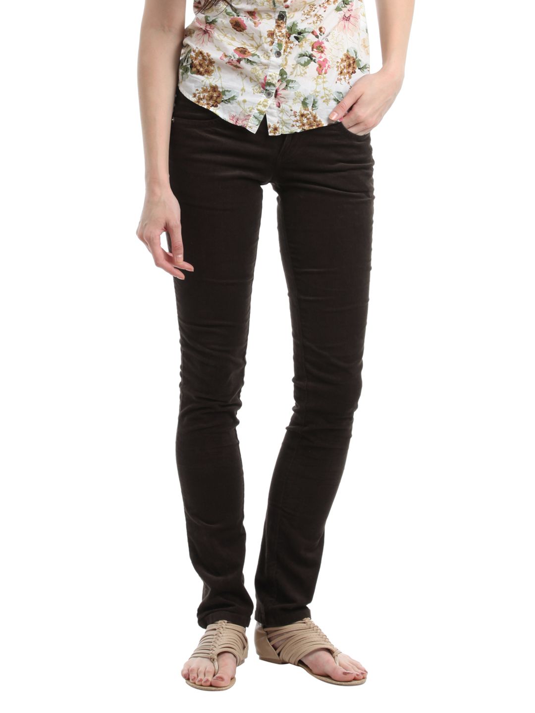 Kraus Jeans Women Brown Trousers