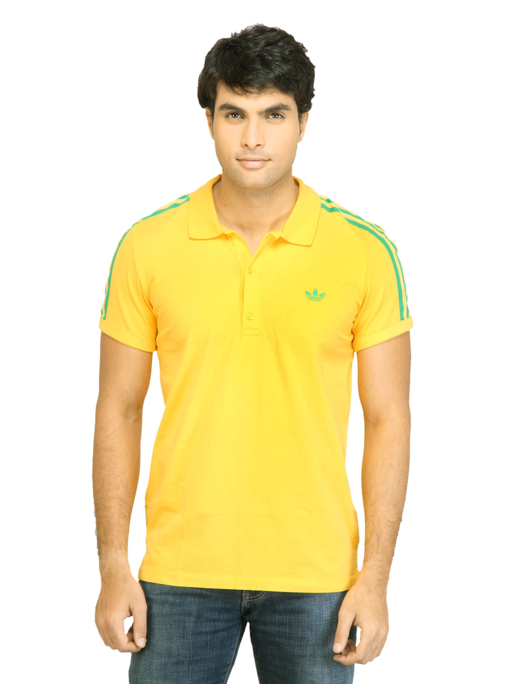 ADIDAS Originals Men Polo Yellow Tshirt