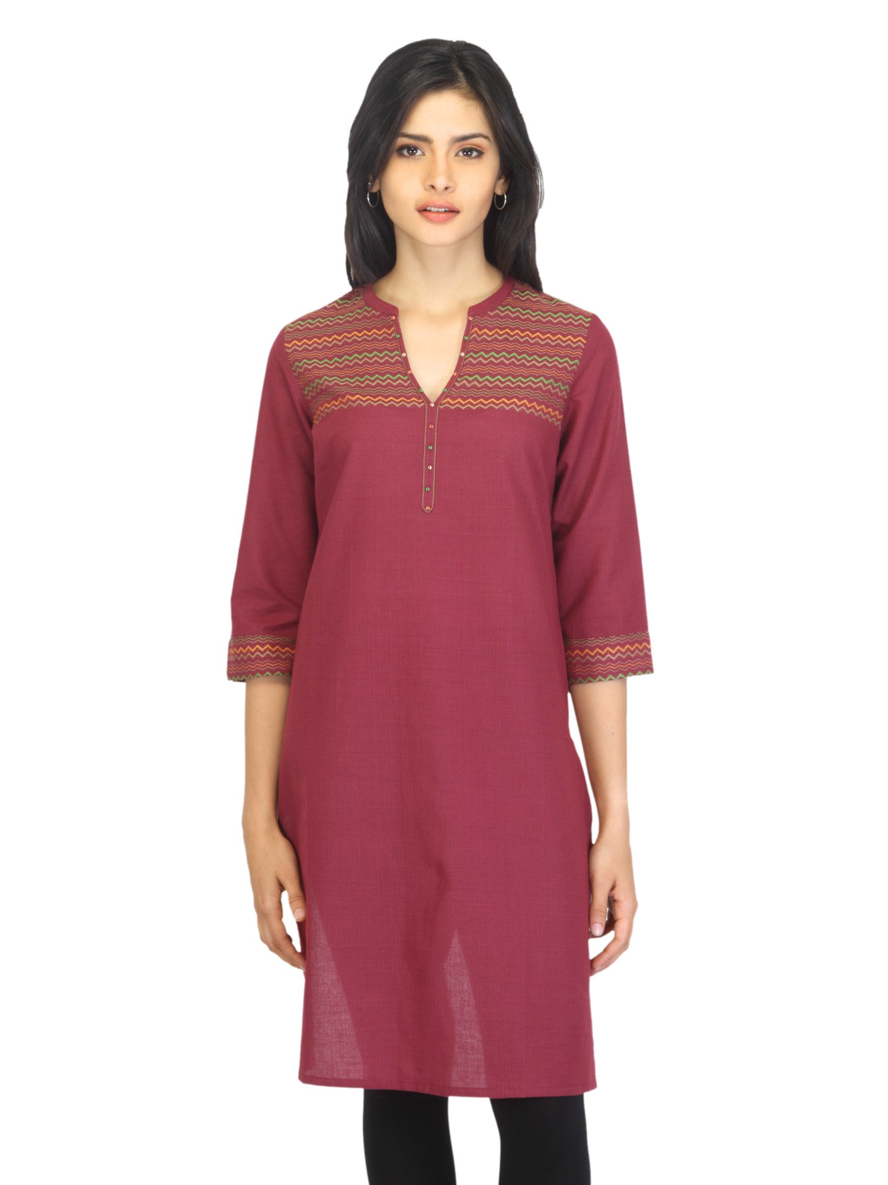 Aurelia Women Maroon Kurta