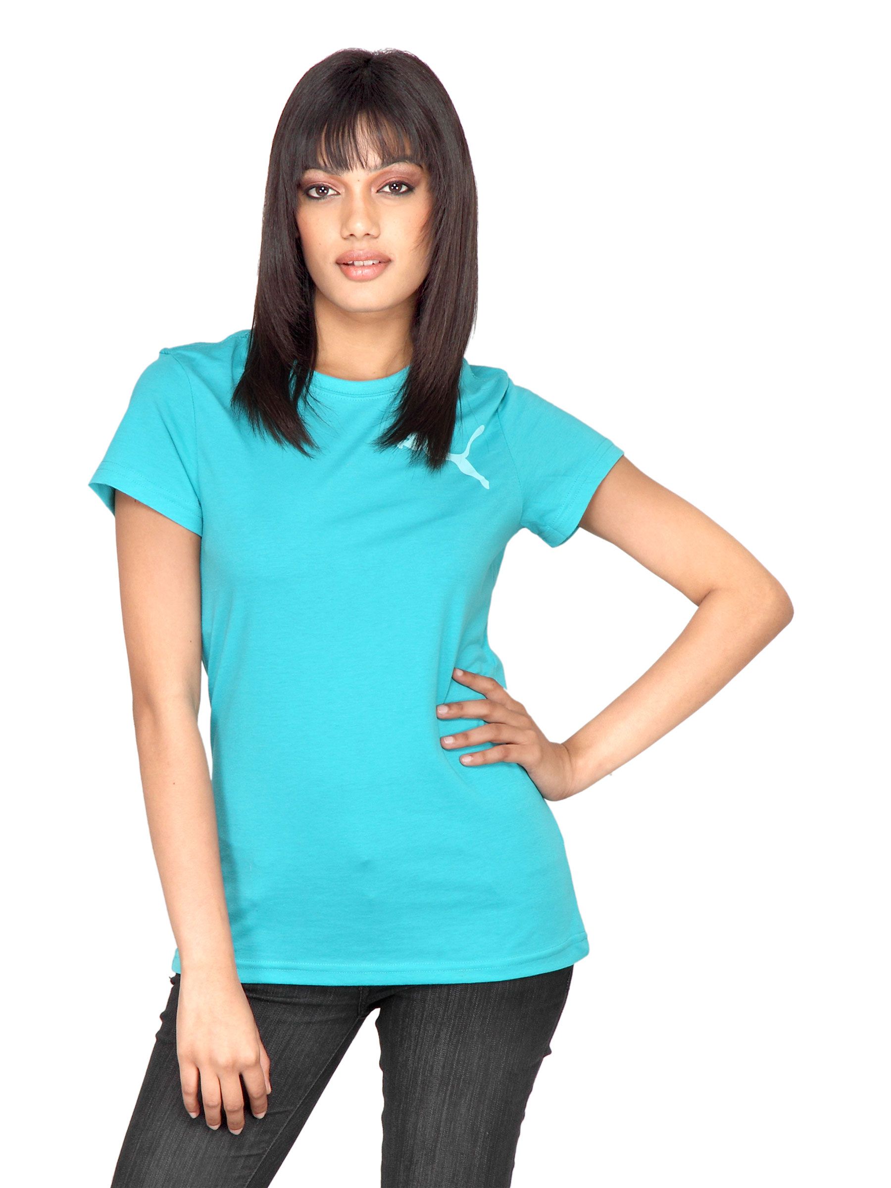 Puma Women's USP Chest Cat Blue Top