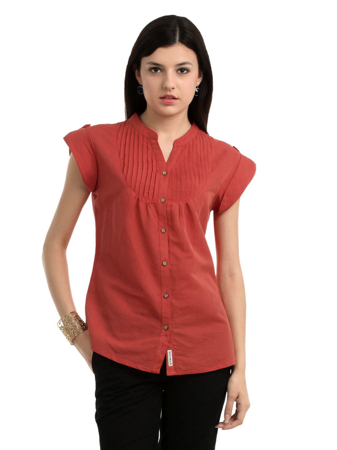 Allen Solly Woman Orange Shirt