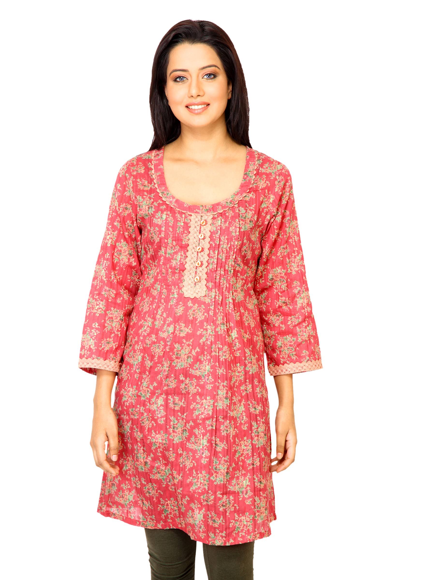 Diva Women Printed Red Kurti