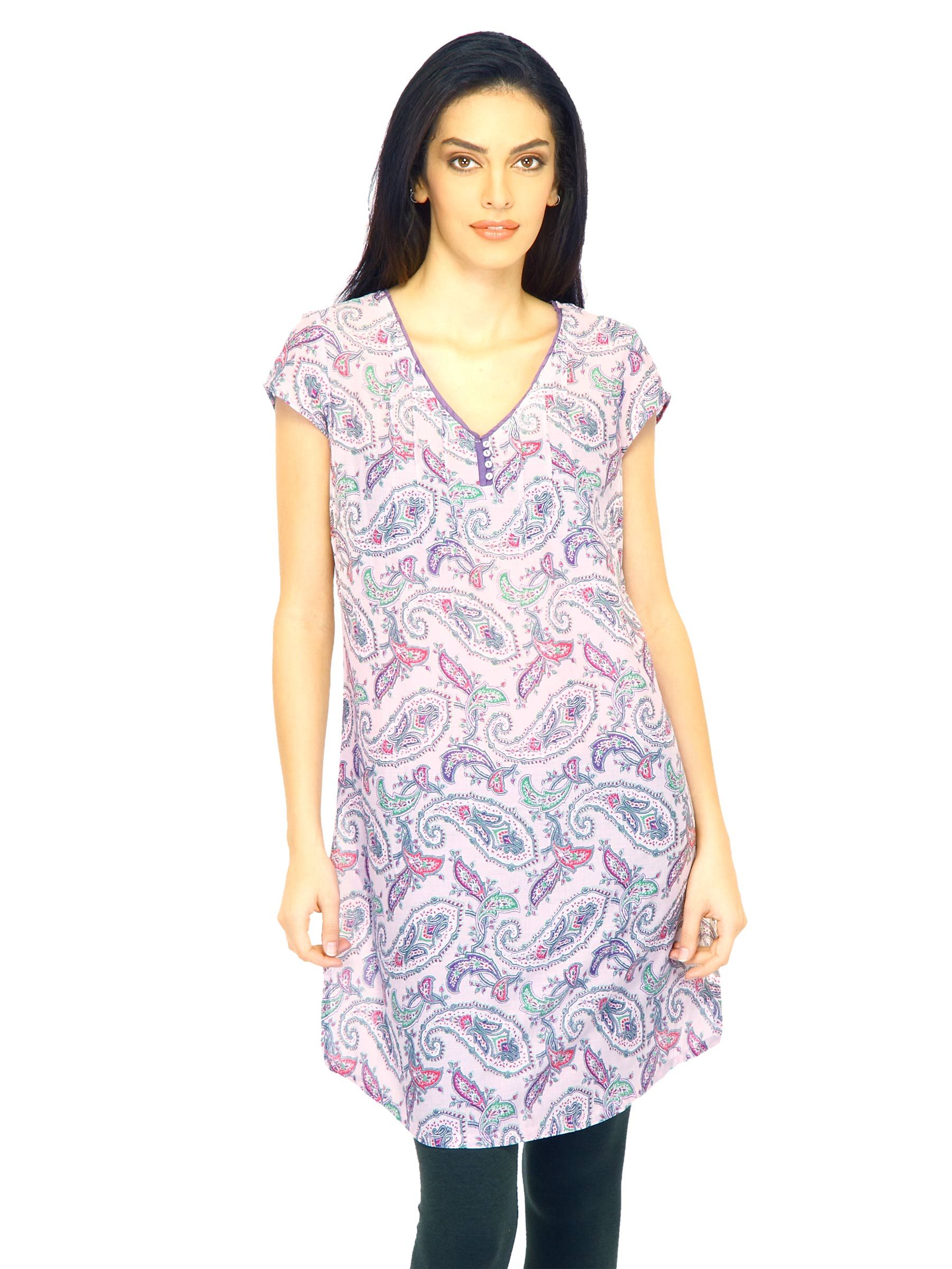W Women Printed Pink Kurtas