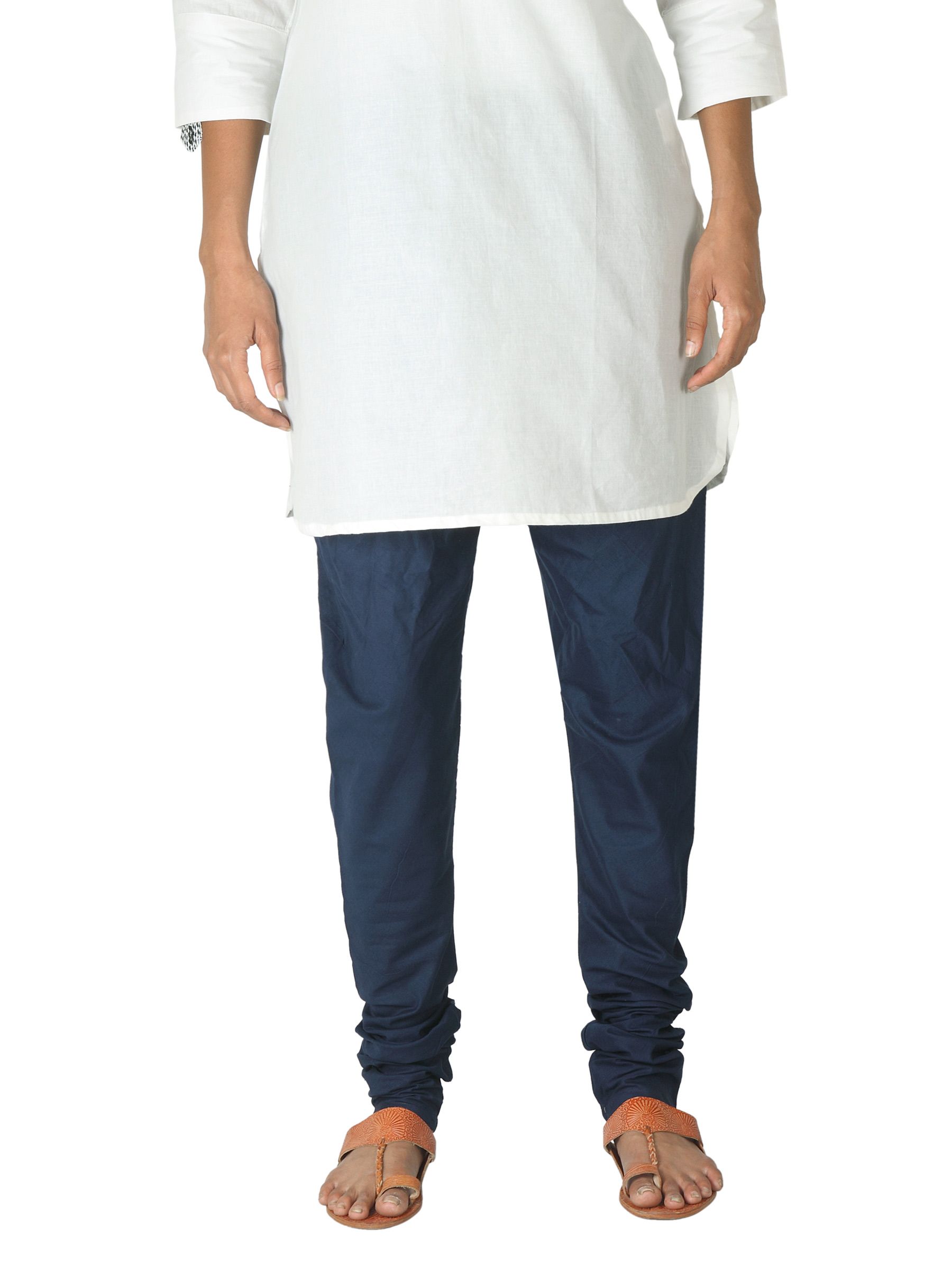 Fabindia Women Navy Blue Mangalgiri Churidar