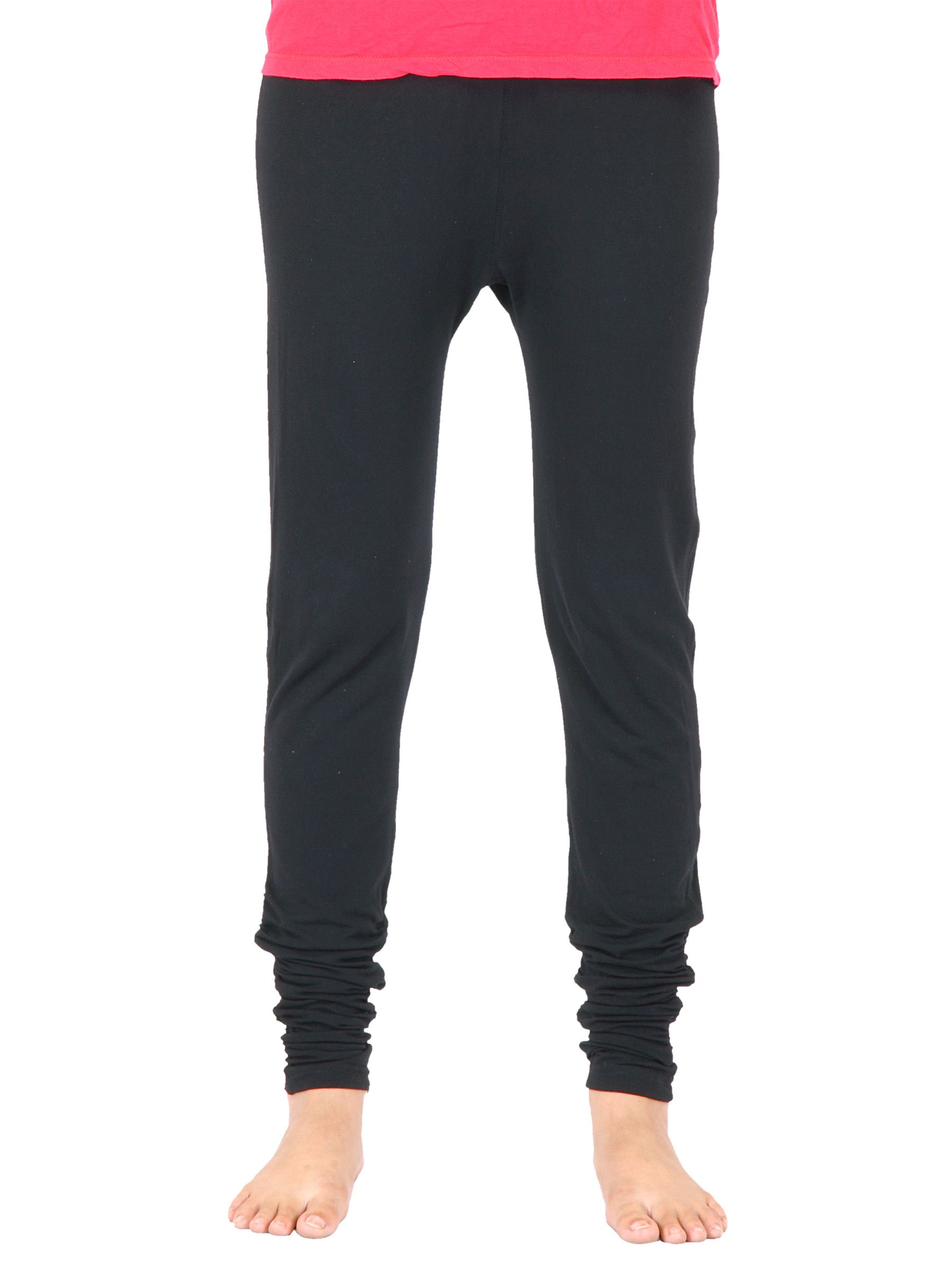 Urban Yoga Women Solid Black Churidar