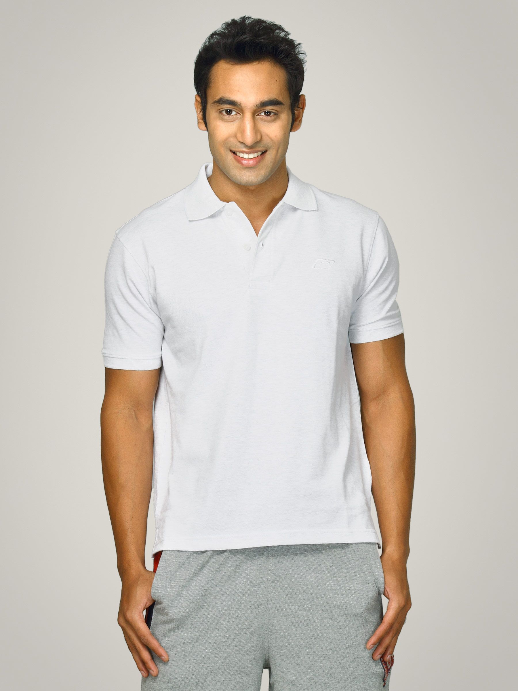 Proline Men White Polo T-shirt