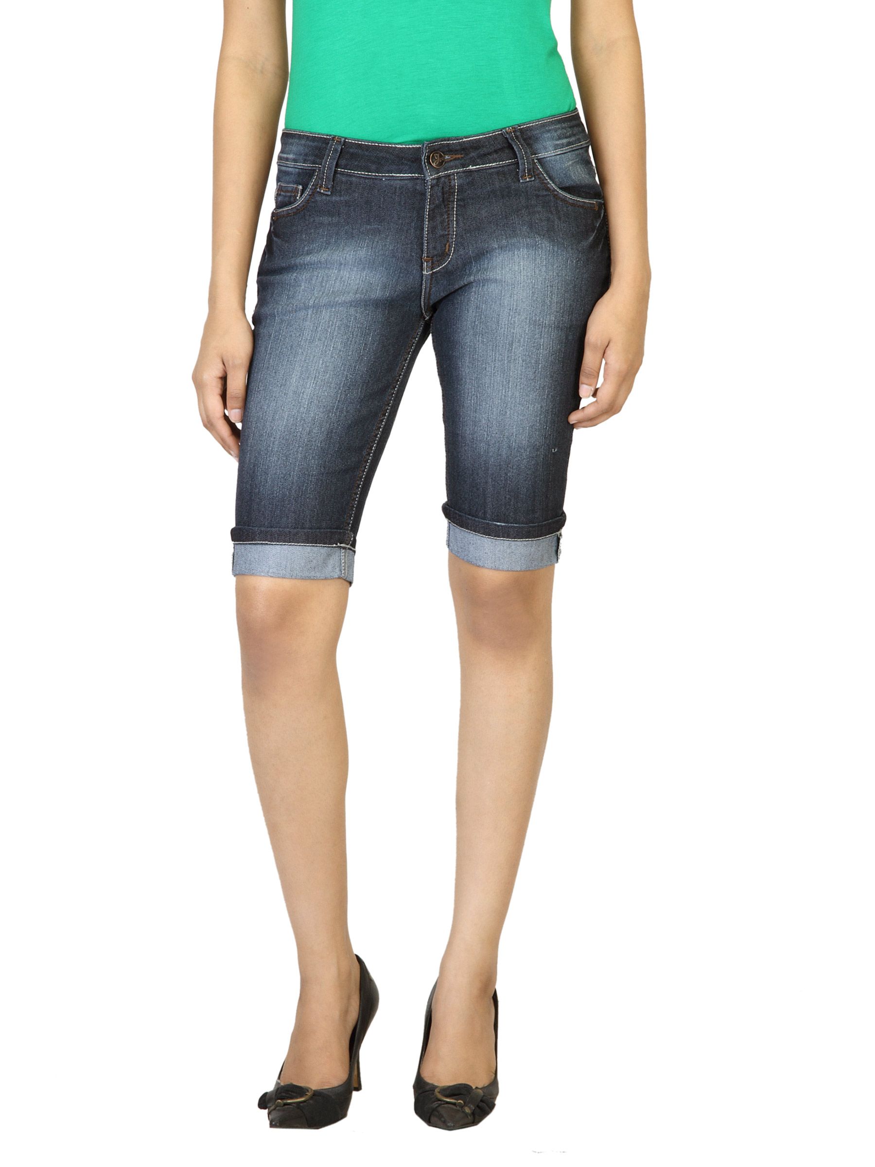 Jealous 21 Women Washed Blue Shorts