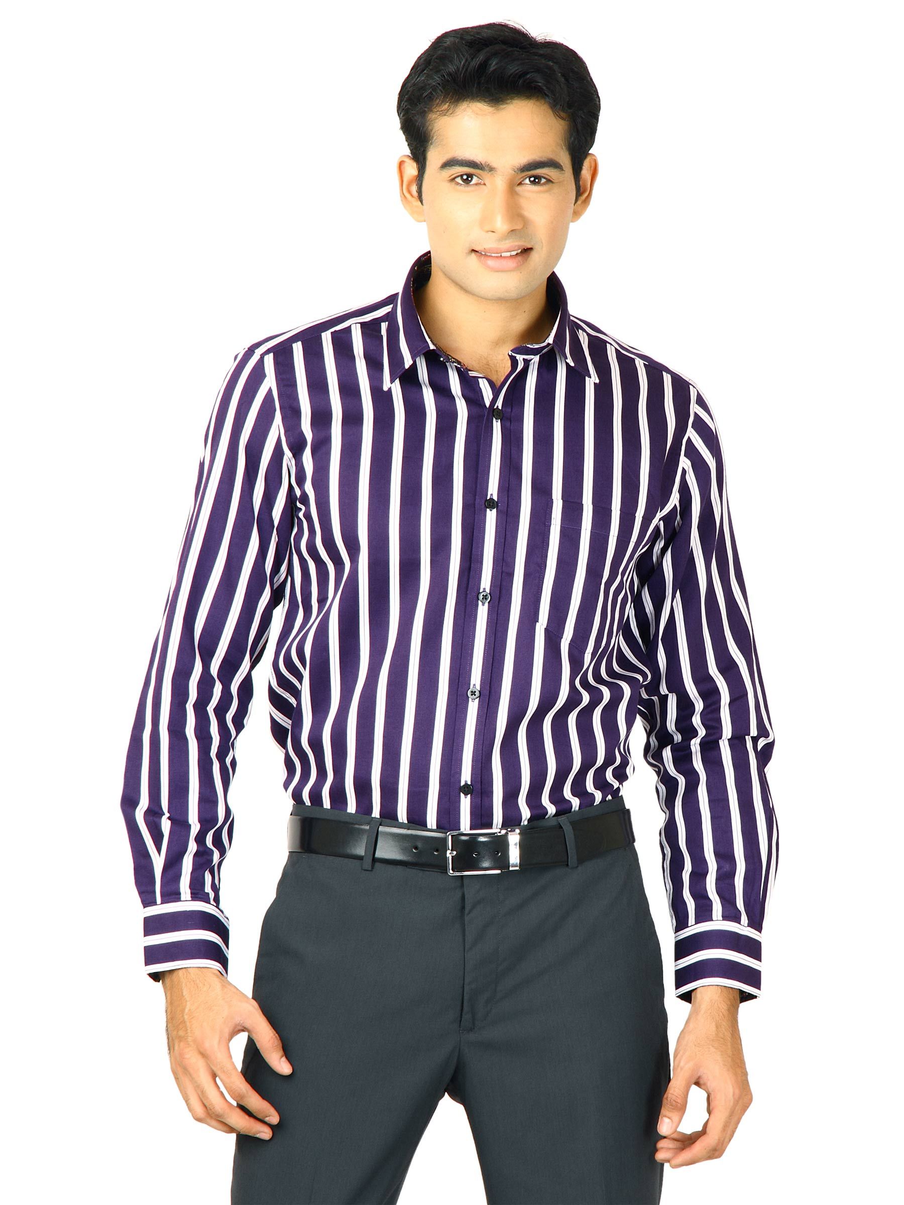 Indigo Nation Men Hot Stepper Purple Shirts