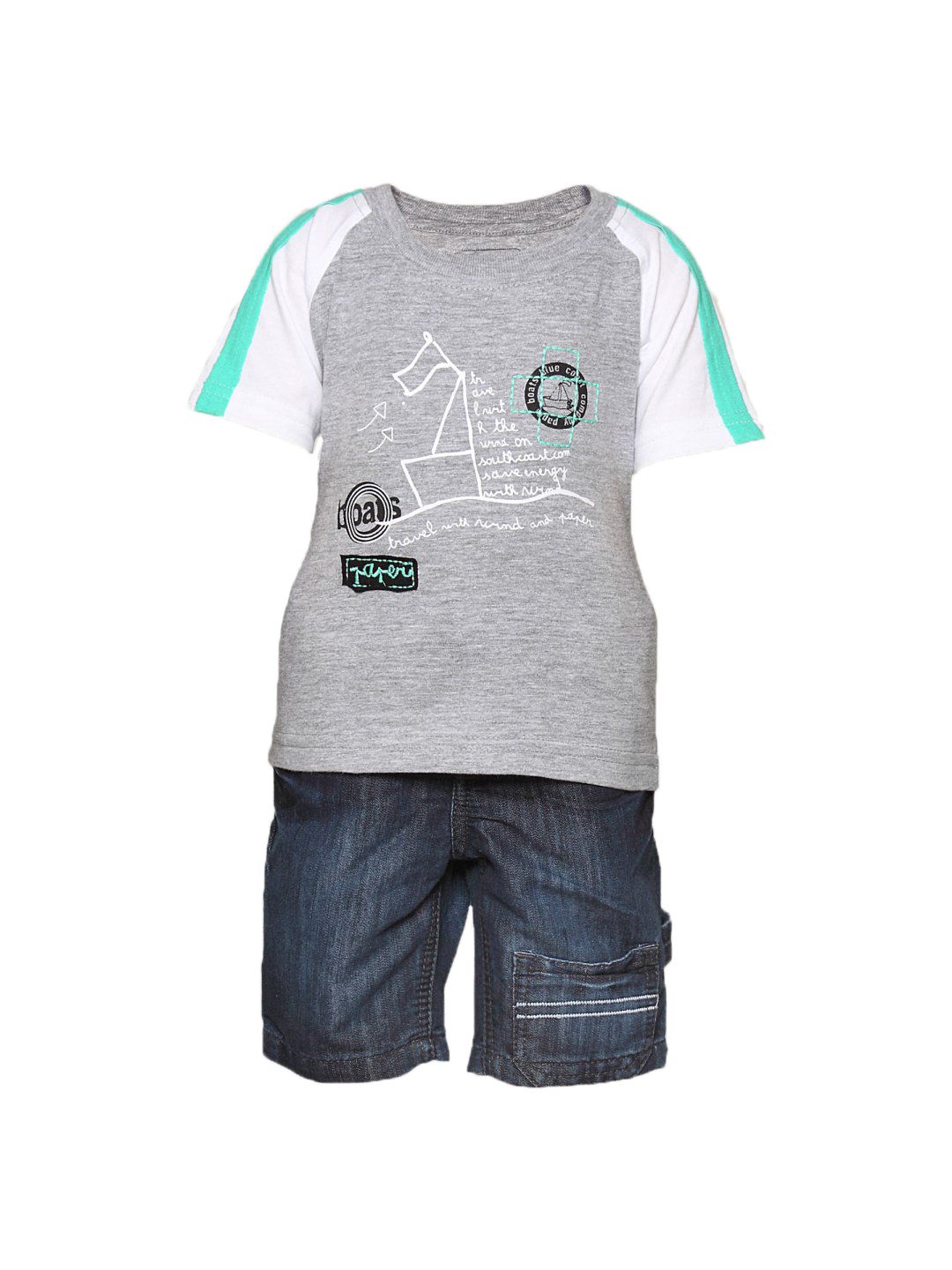 Gini and Jony Boy's Kaden Grey Blue Kidswear