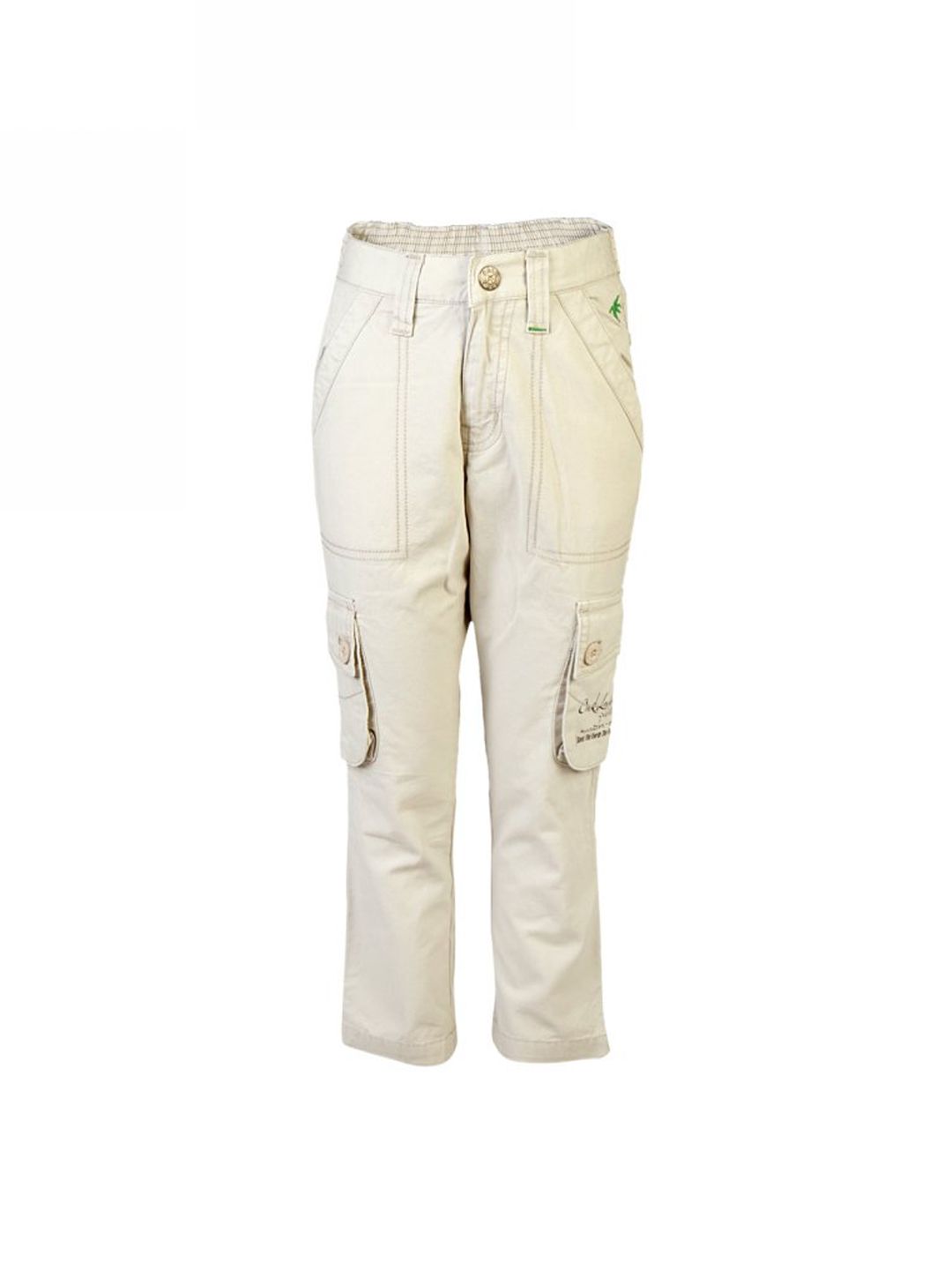 Palm Tree Kids Boy Solid Beige Trousers