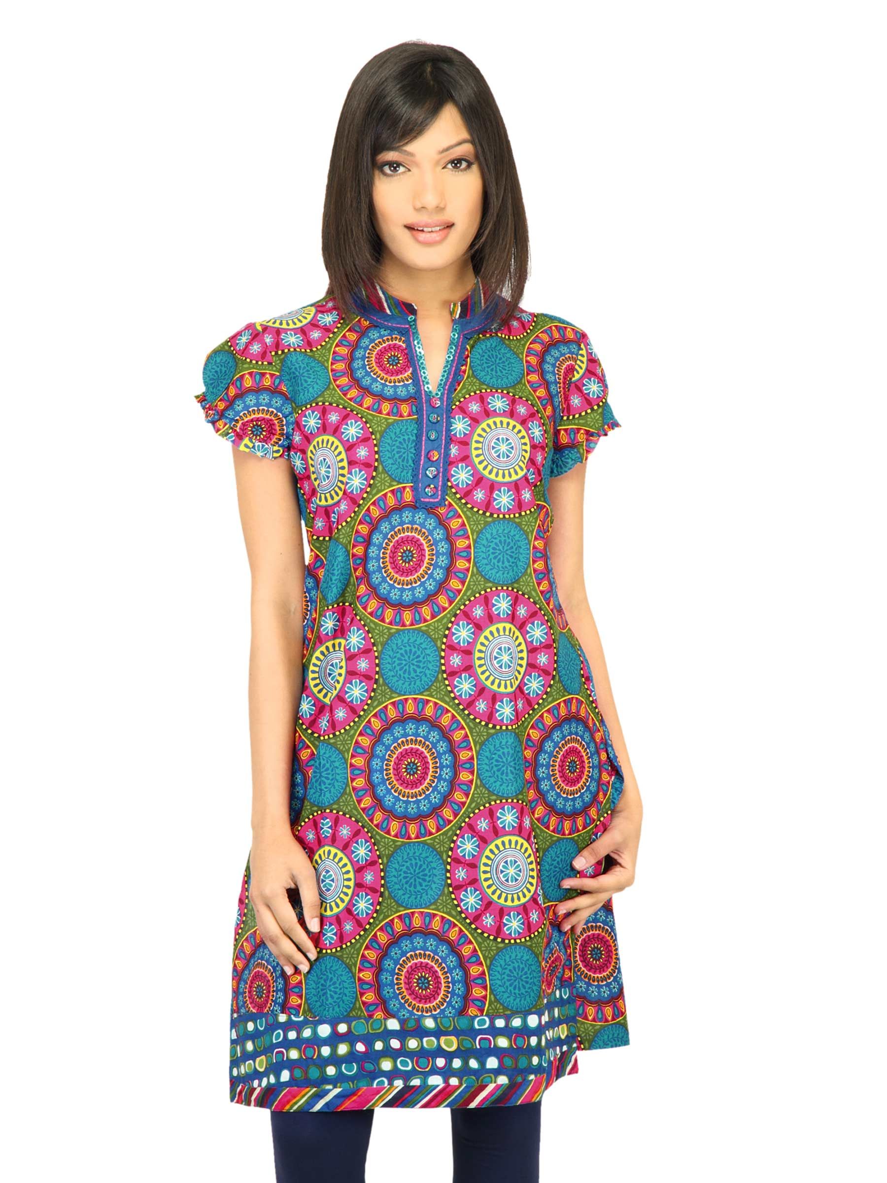 BIBA Women Printed Multi Colour Kurta