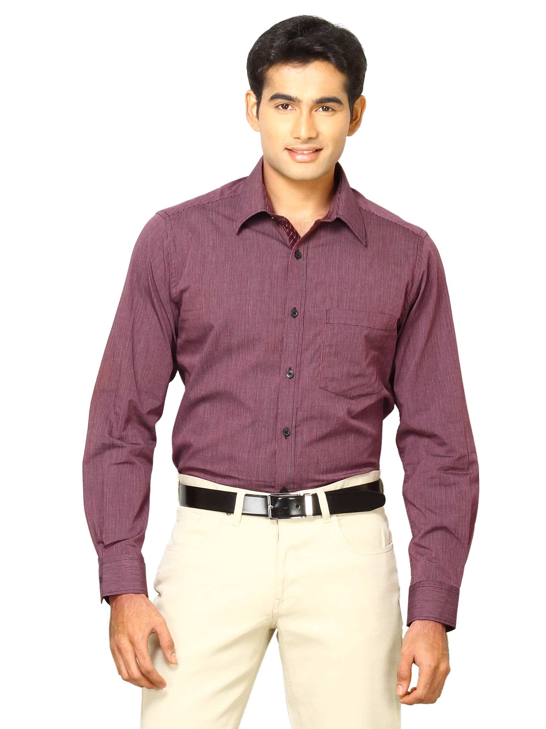 Indigo Nation Men Bling PC Purple Shirts