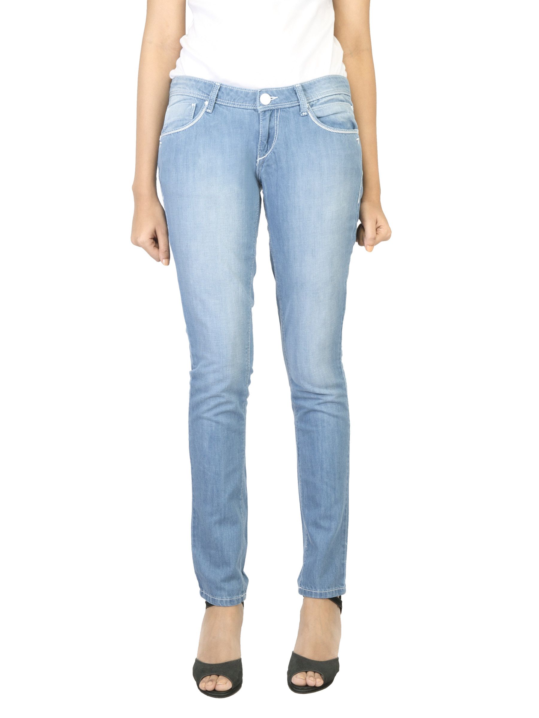 Flying Machine Women Low Rise Blue Jeans