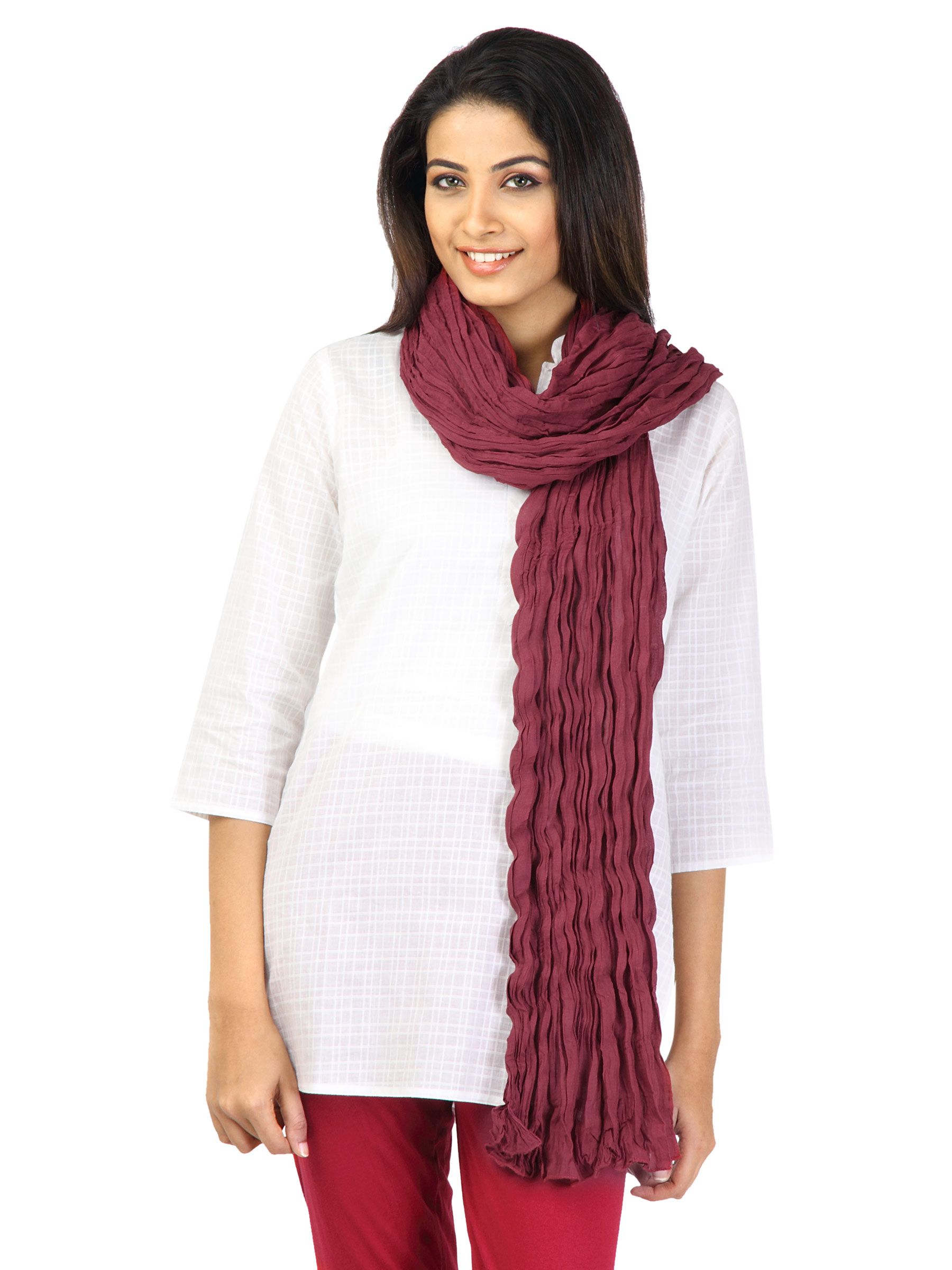 Aurelia Women Voile Red Dupatta